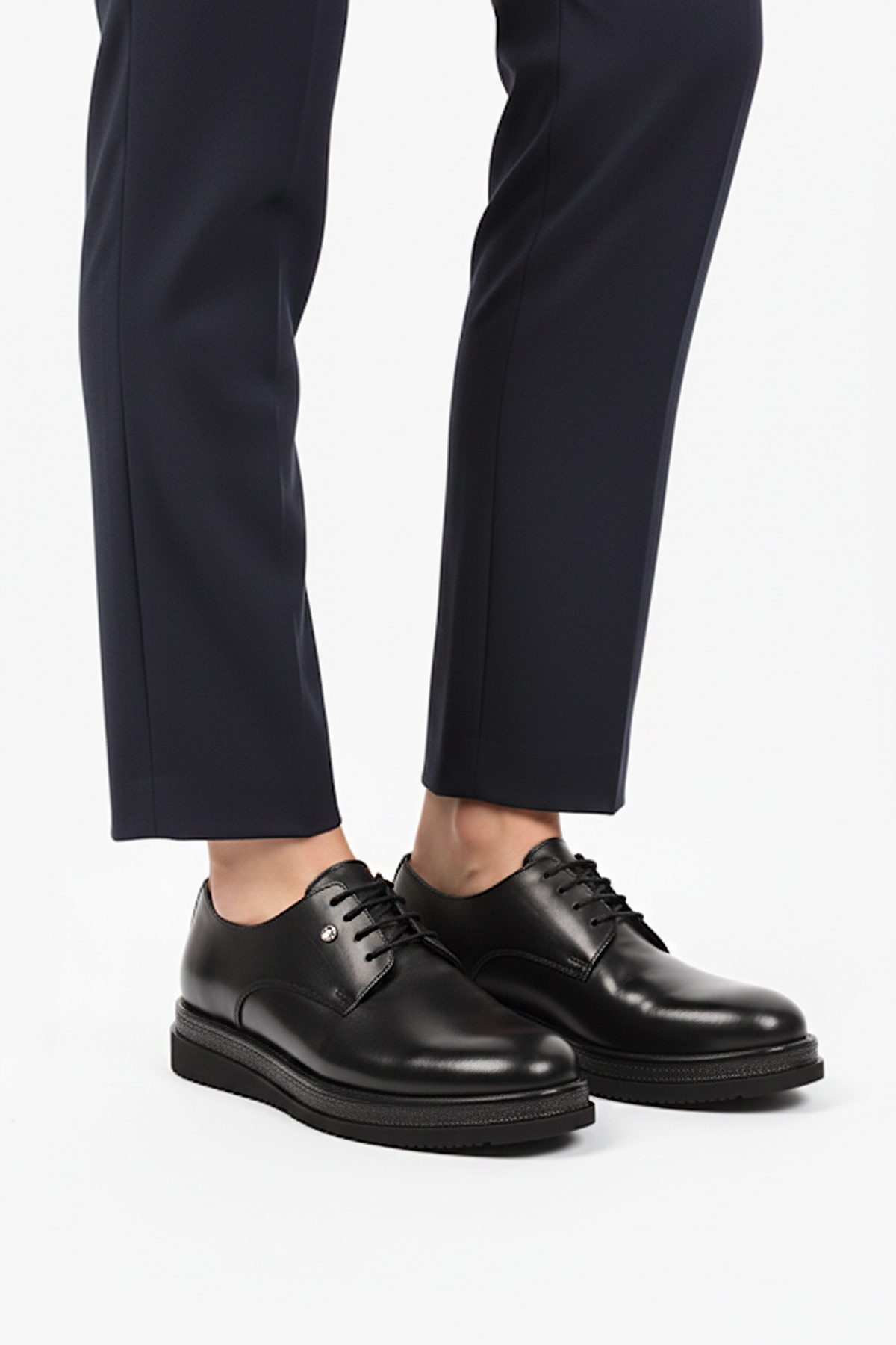 Siyah Hakiki Deri Eva Taban Erkek Klasik Ayakkabı - Görsel 2