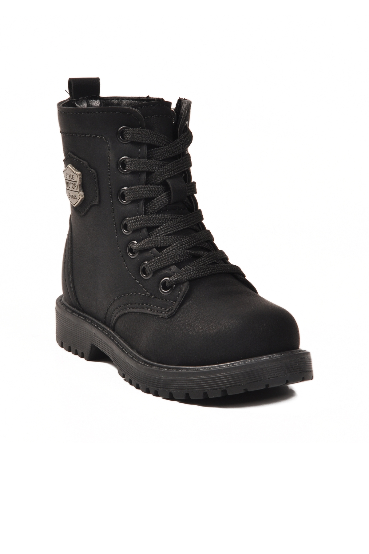 Aspor Siyah Zümrüt içi Polarlı Bağcıklı Fermuarlı Kız Çocuk Bot - Görsel 4