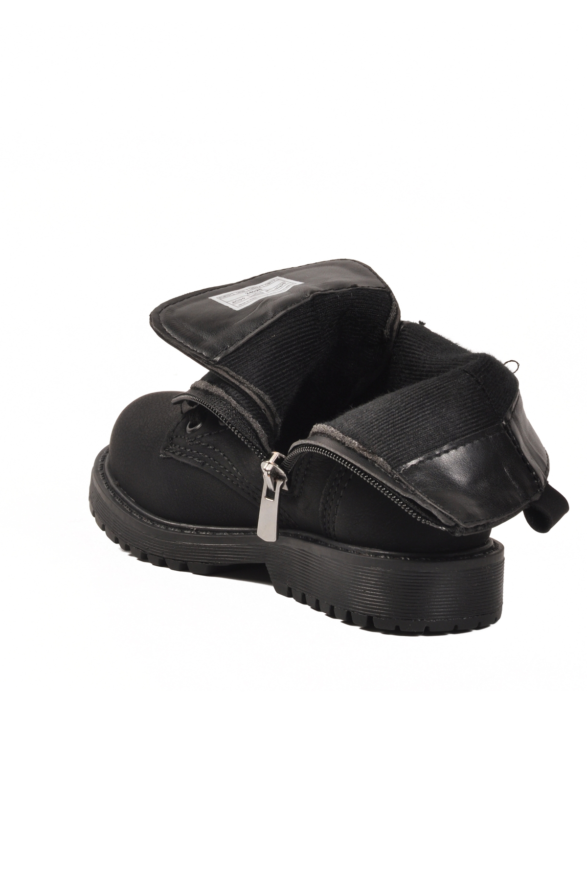 Aspor Siyah Zümrüt içi Polarlı Bağcıklı Fermuarlı Kız Çocuk Bot - Görsel 5