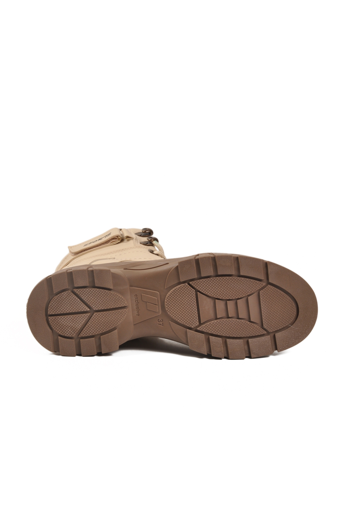 Aspor Bej Vizon İçi Polarlı Fermuarlı Kadın Bot - Görsel 6