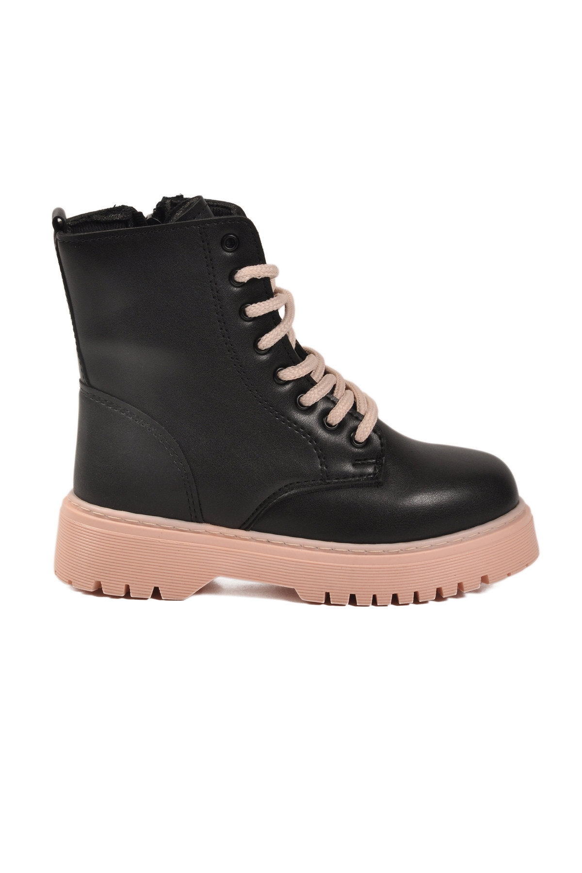 Aspor Siyah Pudra İçi Polarlı Bağcıklı Fermuarlı Kız Çocuk Bot - Görsel 3
