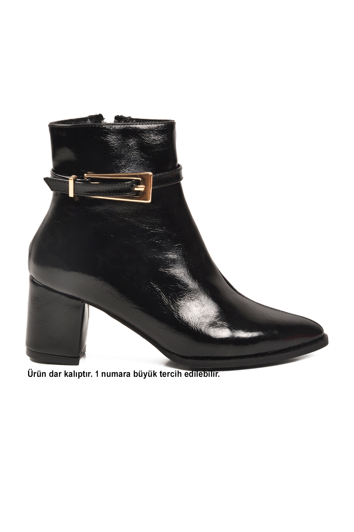Aspor Siyah Dar Kalıp İçi Polarlı Kadın Topuklu Bot - Görsel 3
