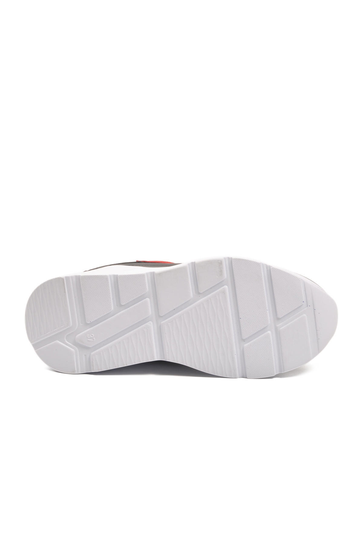 Aspor Siyah Bordo Kalın Taban Bağcıklı Kadın Spor Ayakkabı - Görsel 6