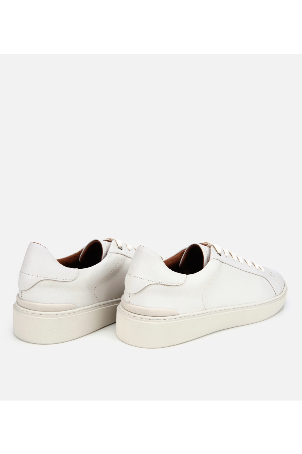 Erkek Deri Beyaz Günlük Ayakkabı - Görsel 5