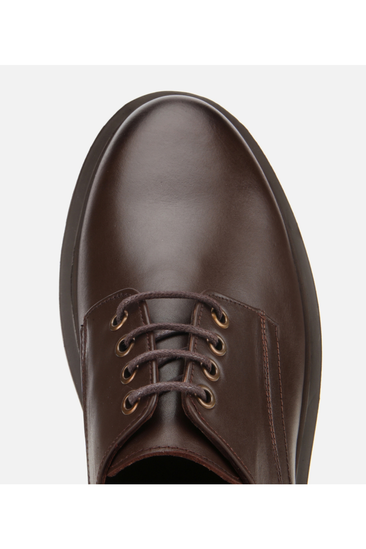 Erkek Deri Kahverengi Bağcıklı Günlük Ayakkabı - Görsel 6