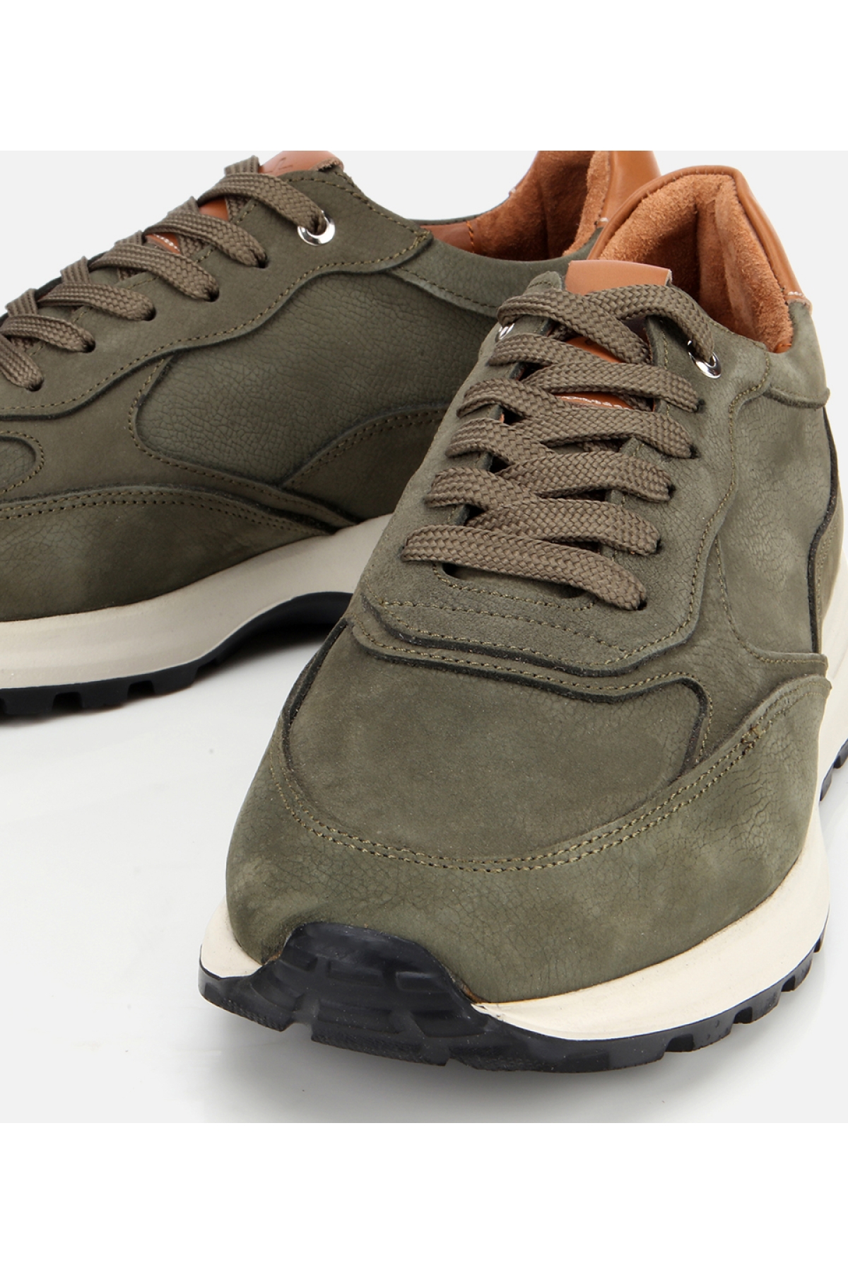 Erkek Deri Haki Spor Ayakkabı - Görsel 4