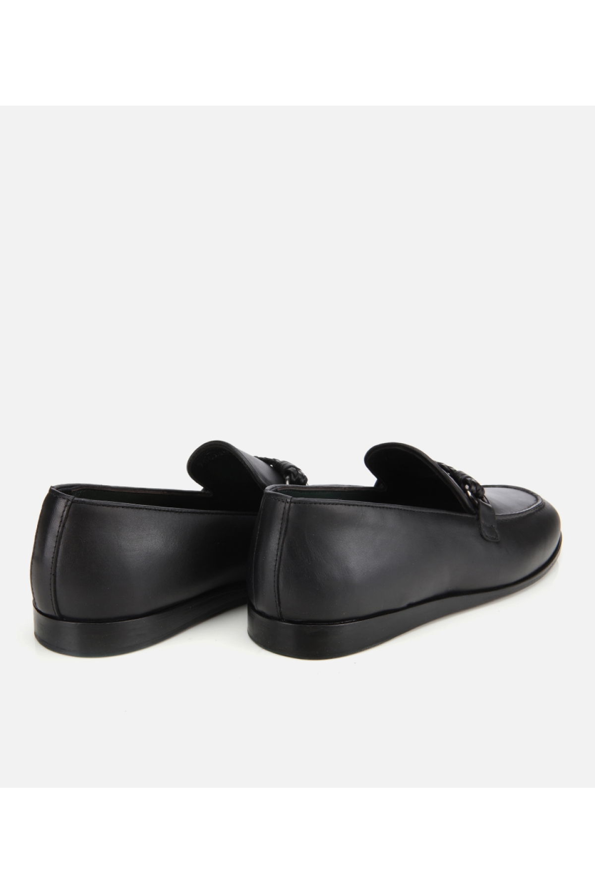 Erkek Deri Siyah Toka Detaylı Klasik Loafer - Görsel 5