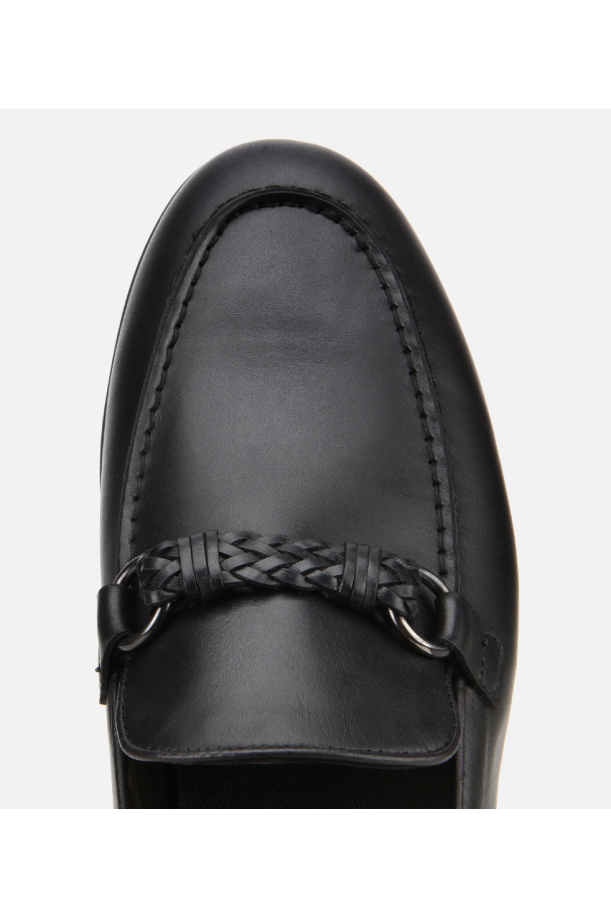 Erkek Deri Siyah Toka Detaylı Klasik Loafer - Görsel 6