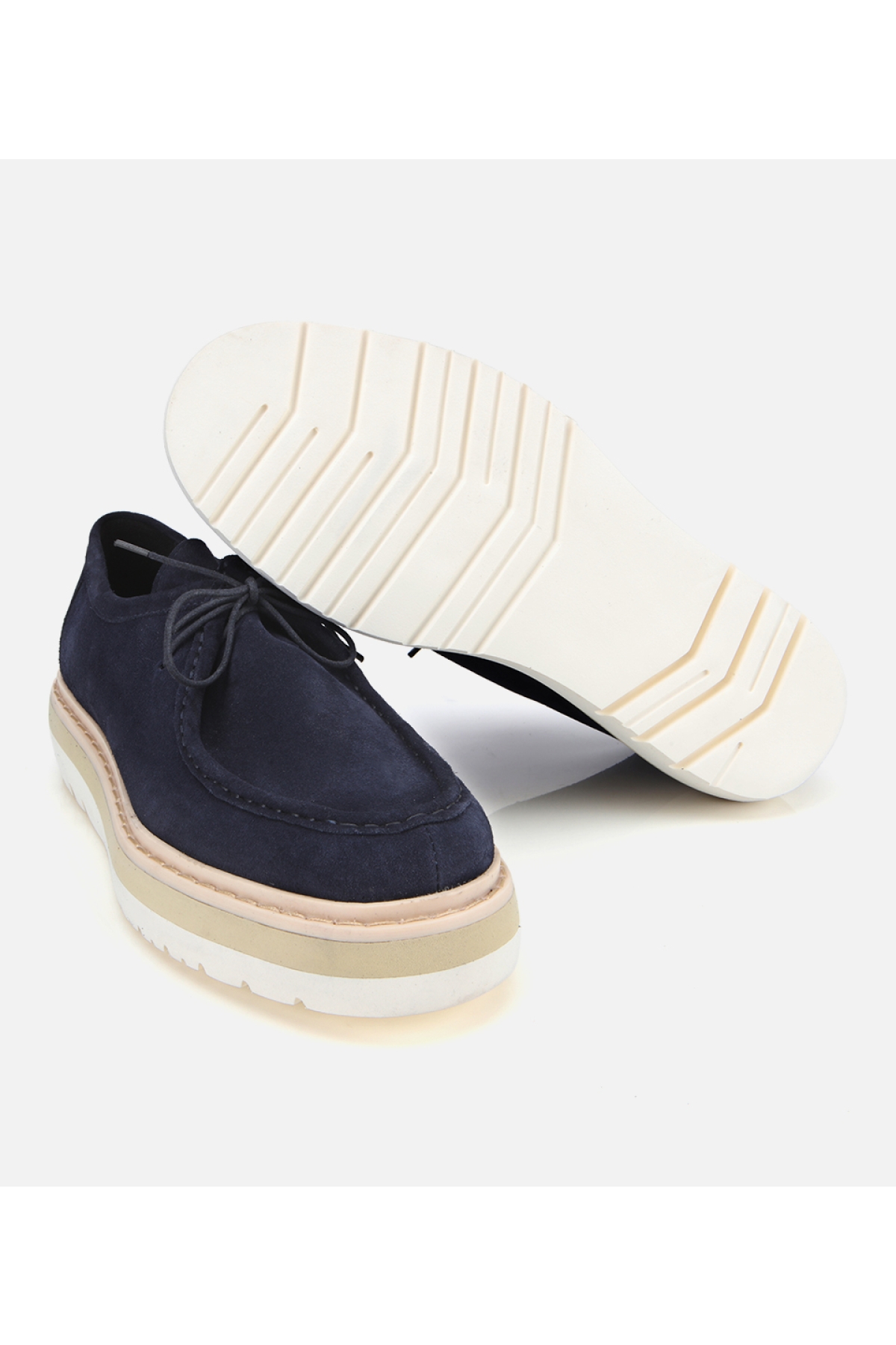 Erkek Süet Deri Lacivert Hafif Tabanlı Günlük Ayakkabı - Görsel 7