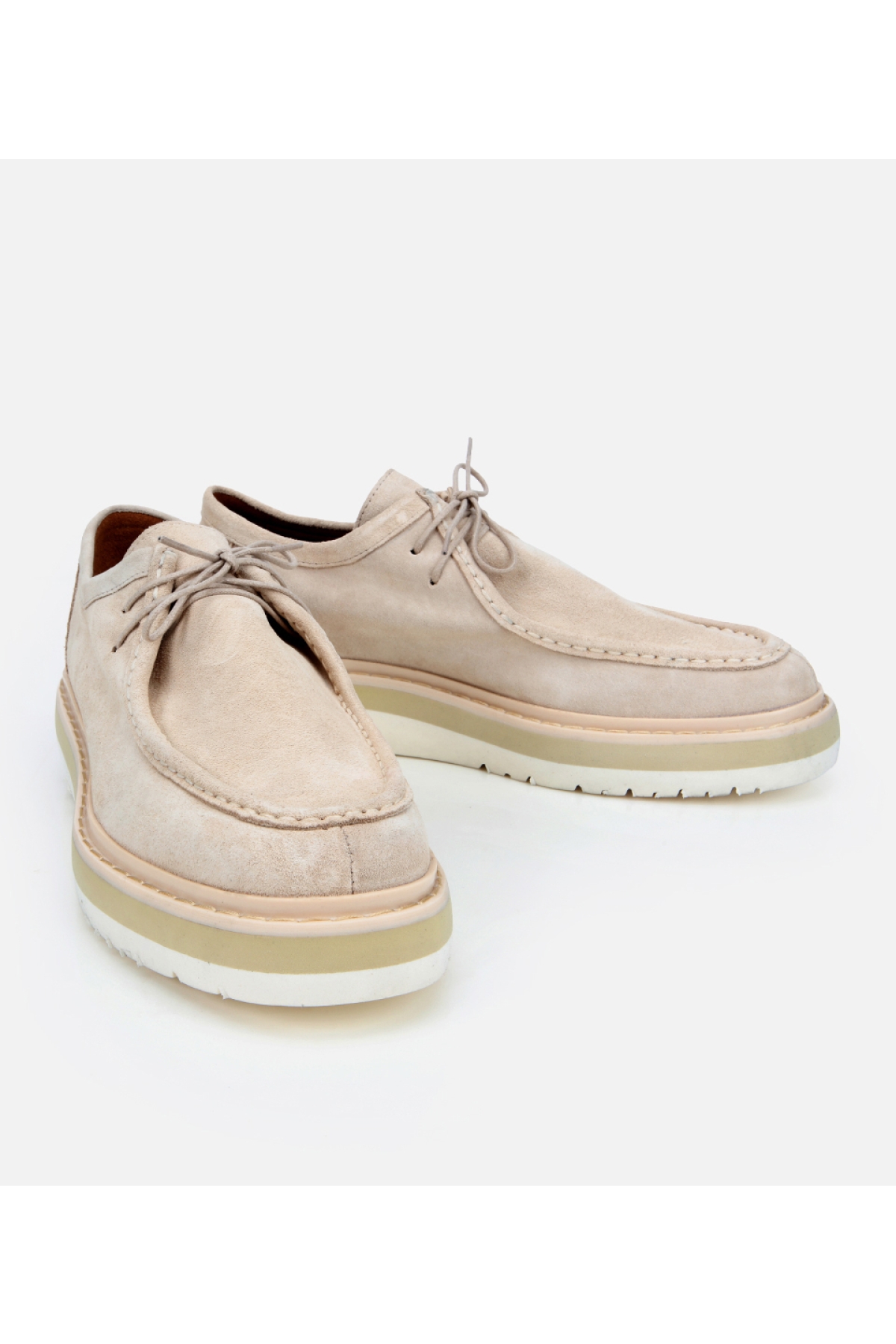 Erkek Süet Deri Bej Hafif Tabanlı Günlük Ayakkabı - Görsel 3