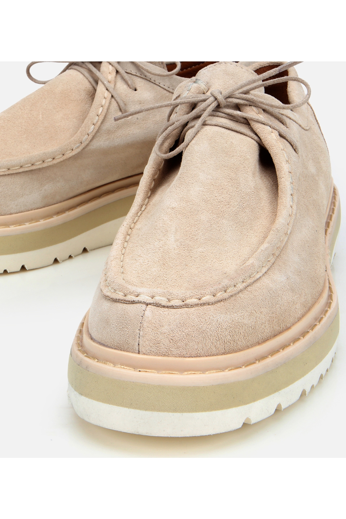 Erkek Süet Deri Bej Hafif Tabanlı Günlük Ayakkabı - Görsel 4