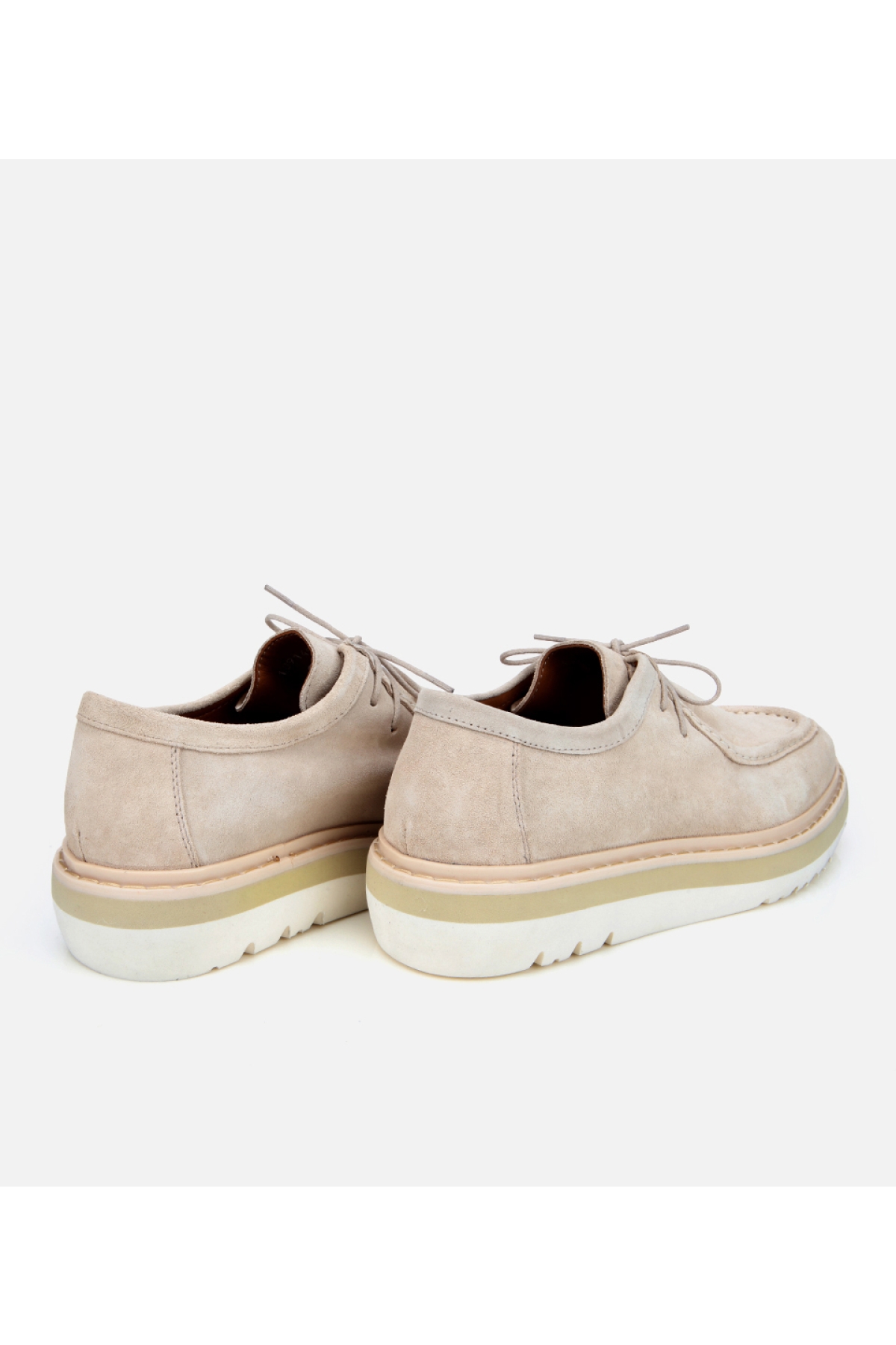 Erkek Süet Deri Bej Hafif Tabanlı Günlük Ayakkabı - Görsel 5