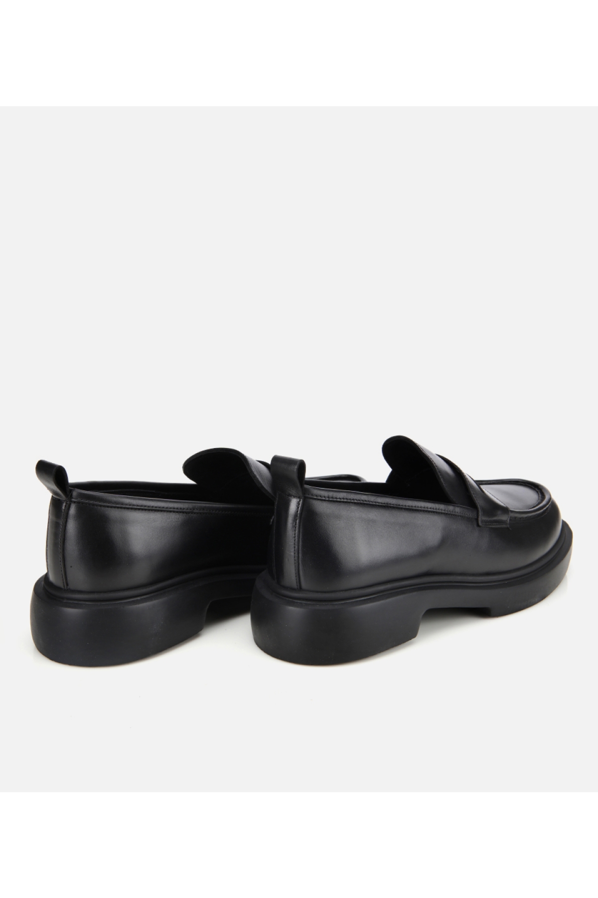 Erkek Deri Siyah Yüksek Tabanlı Klasik Loafer - Görsel 5