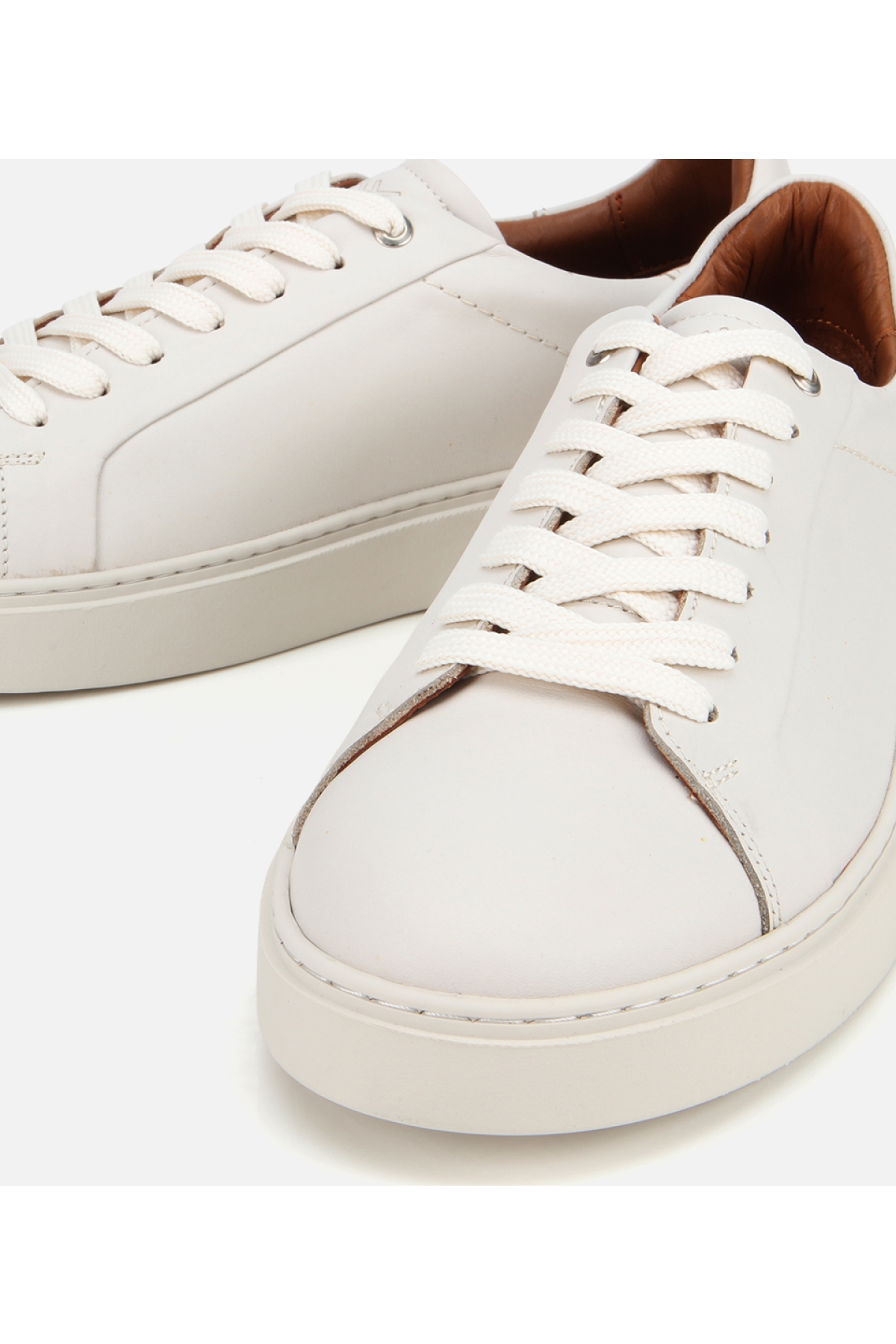 Erkek Deri Beyaz Günlük Ayakkabı - Görsel 4