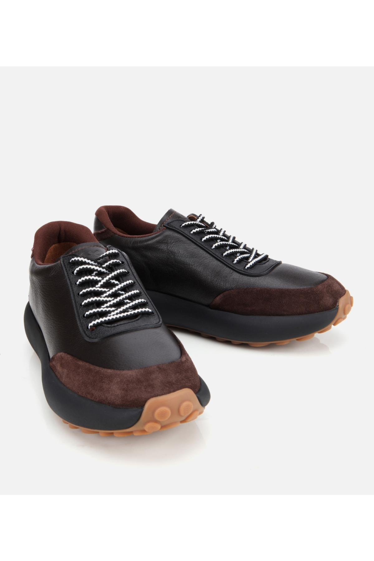 Erkek Süet Deri Kahverengi Yumuşak Dokulu Spor Ayakkabı - Görsel 3