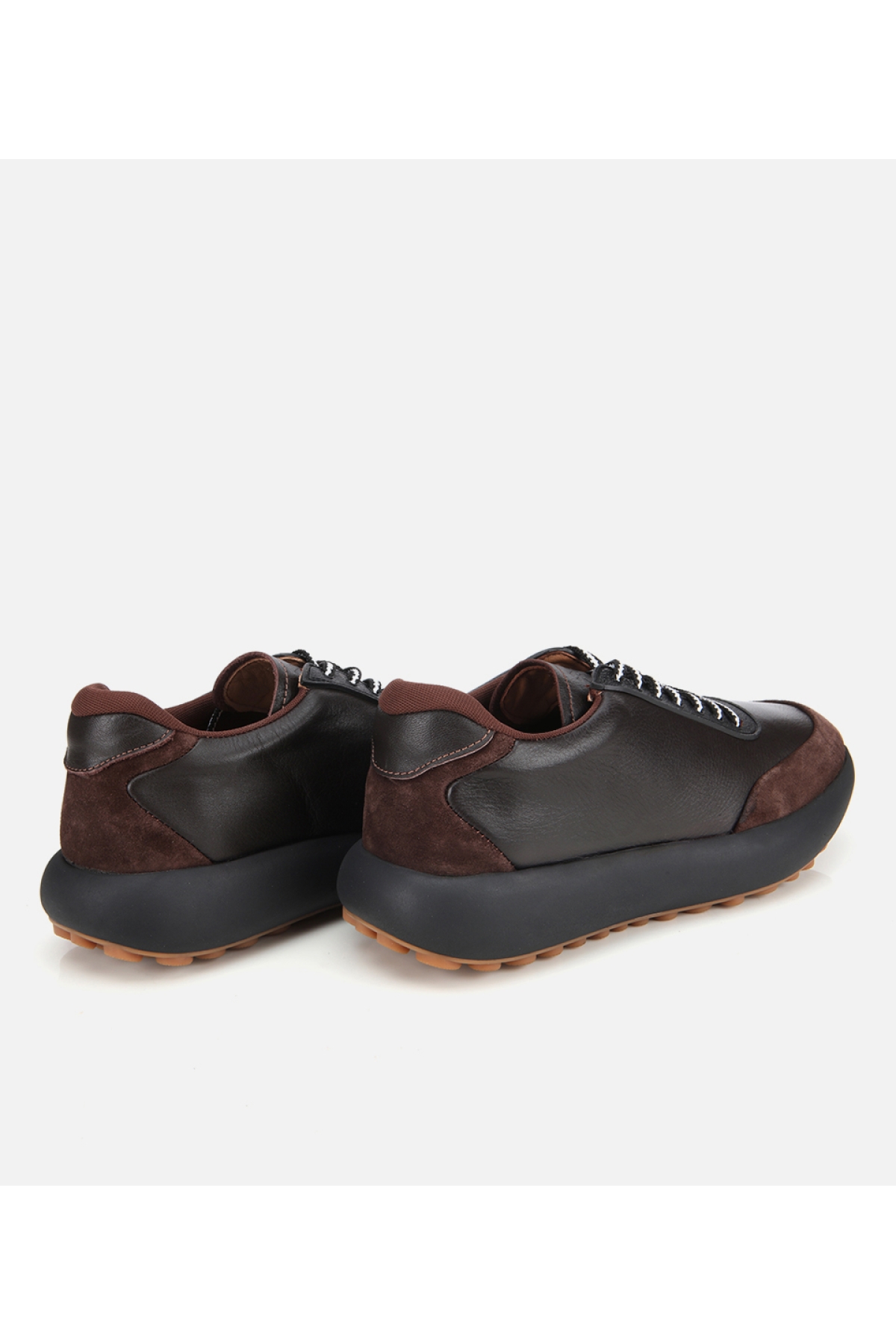 Erkek Süet Deri Kahverengi Yumuşak Dokulu Spor Ayakkabı - Görsel 5