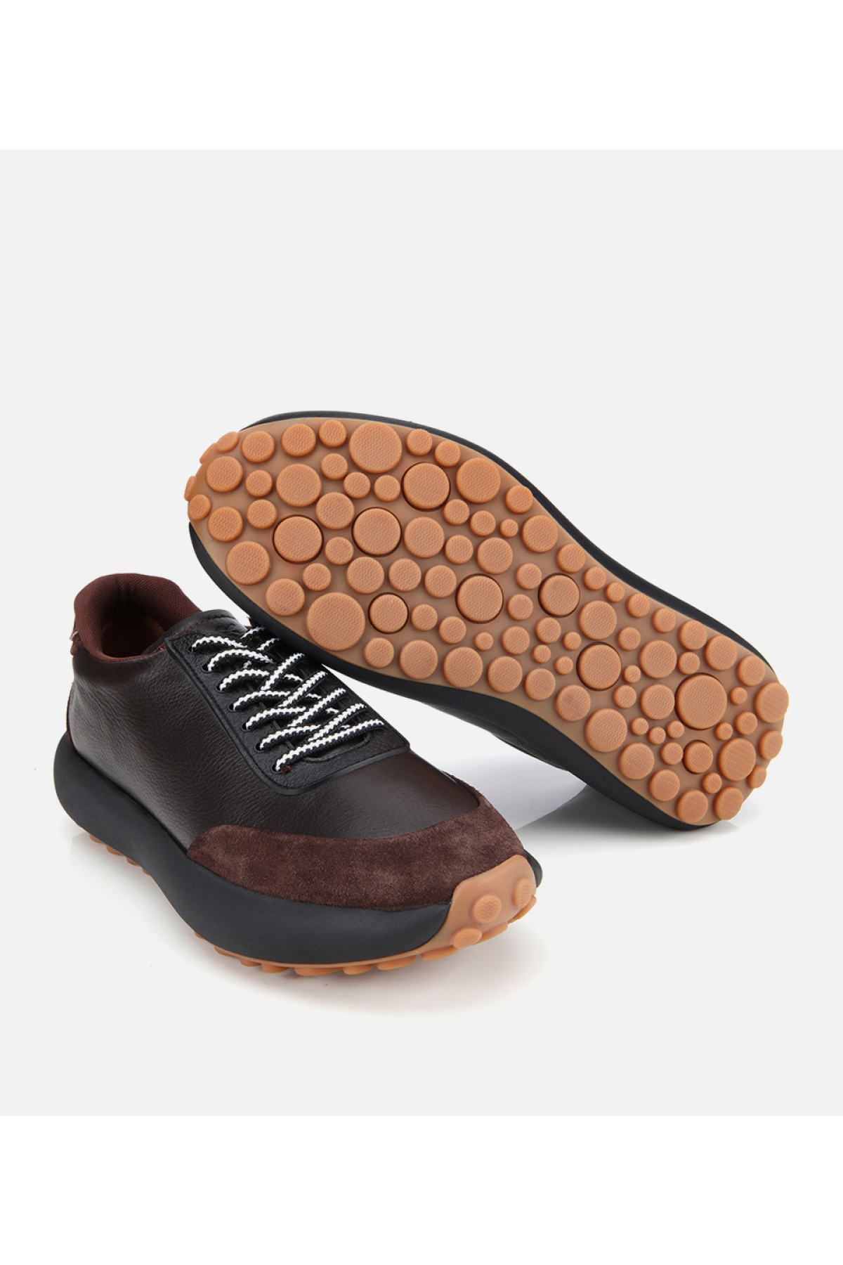 Erkek Süet Deri Kahverengi Yumuşak Dokulu Spor Ayakkabı - Görsel 7