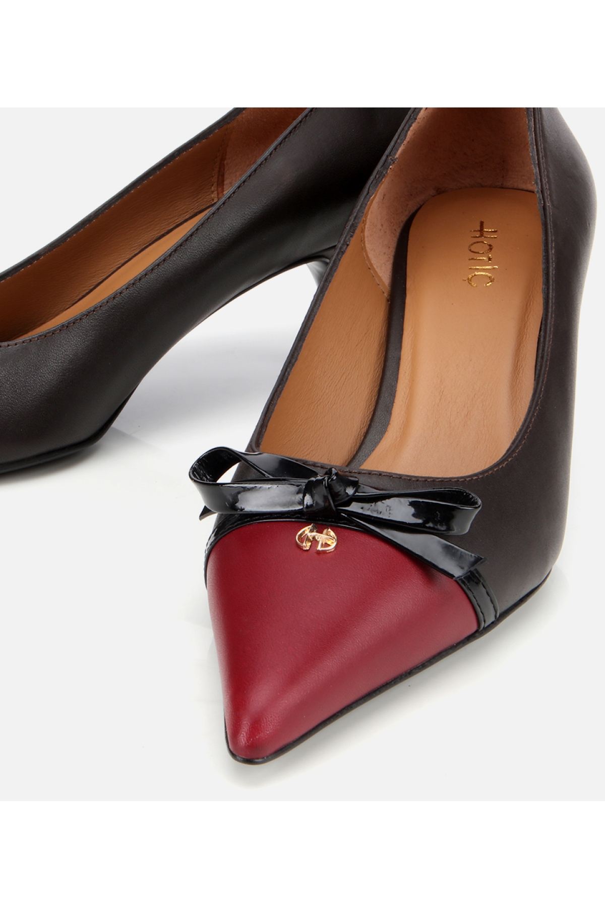 Kadın Deri Bordo Fiyonk Detaylı İnce Topuklu Stiletto - Görsel 4