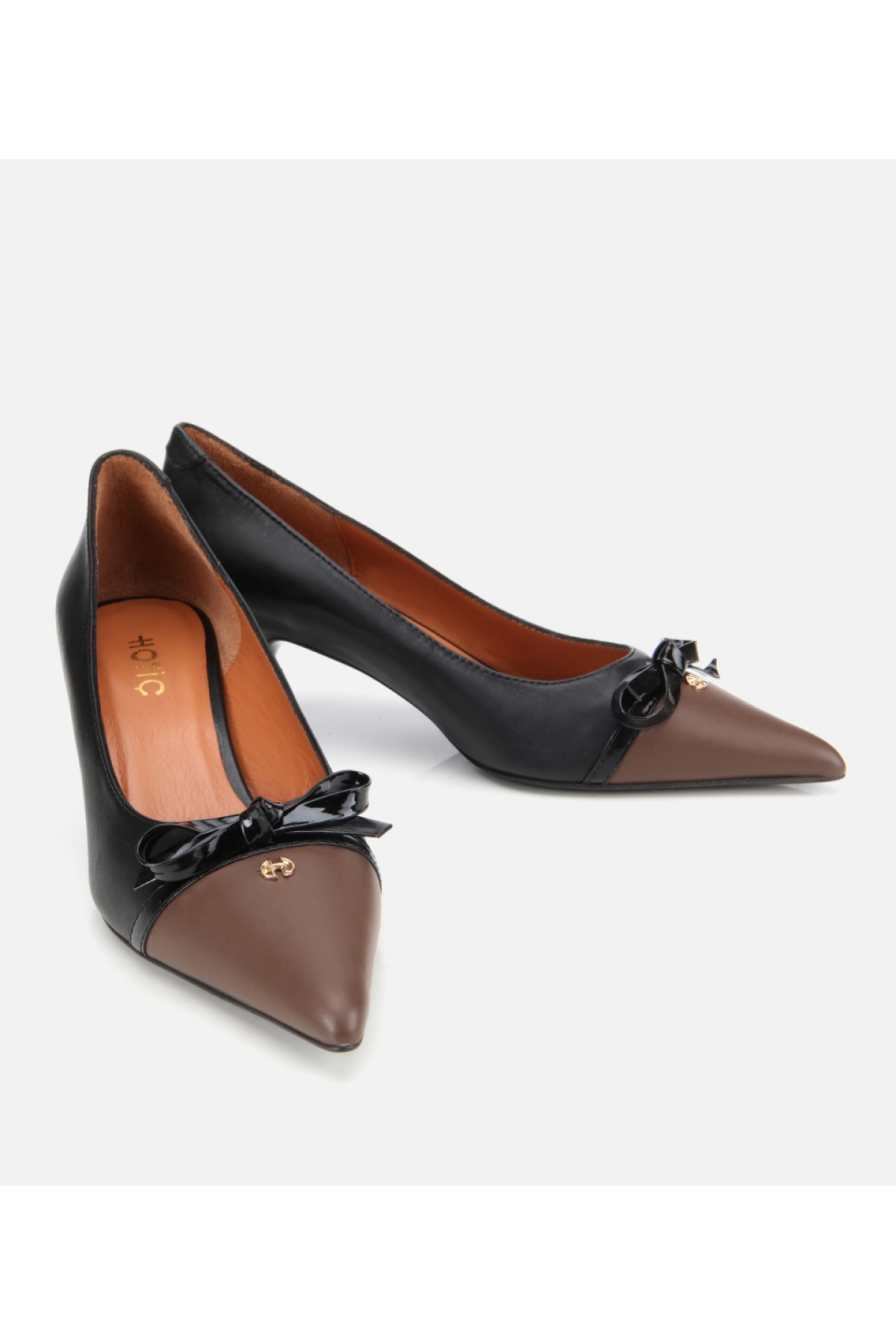 Kadın Deri Siyah Fiyonk Detaylı İnce Topuklu Stiletto - Görsel 3