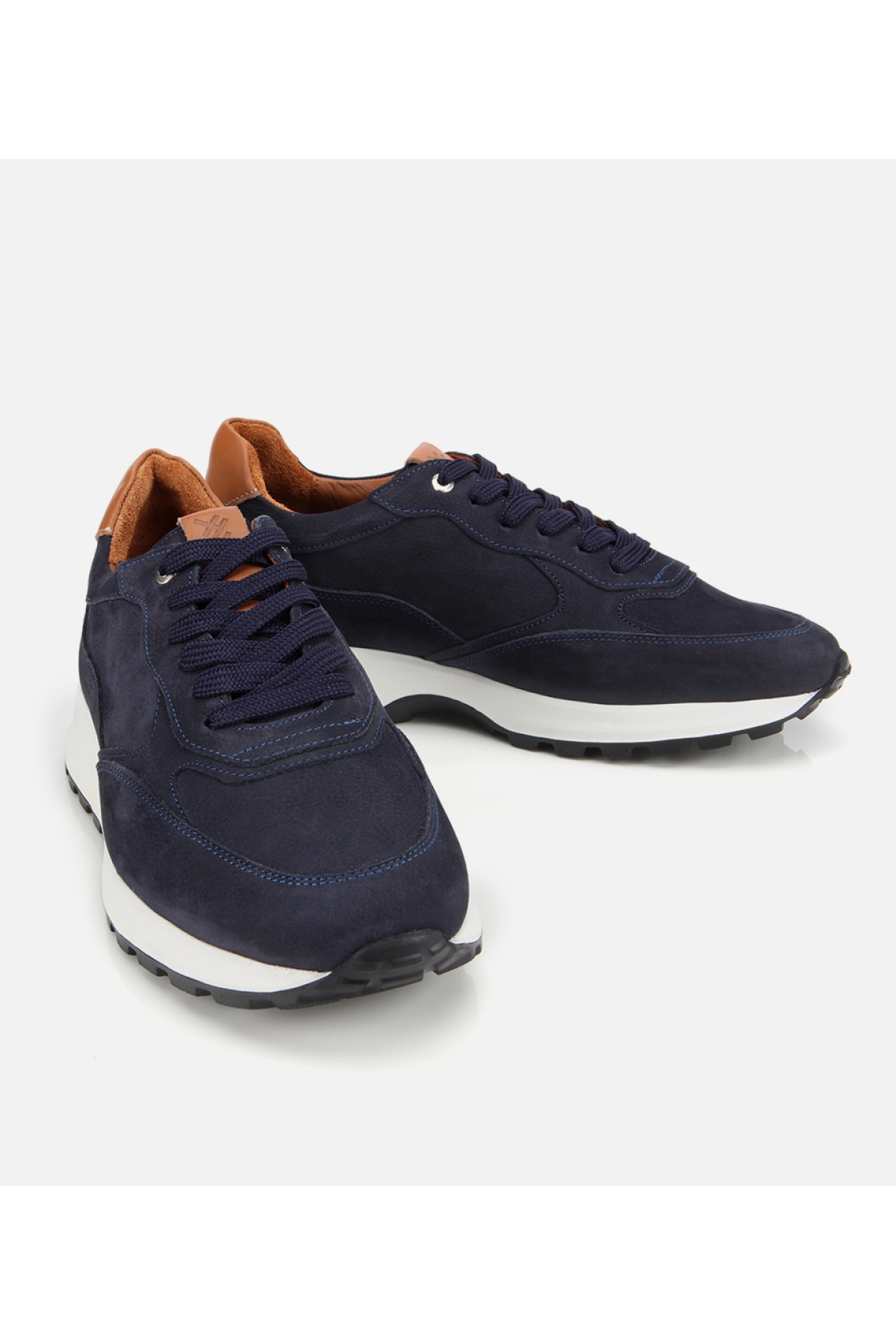 Erkek Deri Lacivert Spor Ayakkabı - Görsel 3