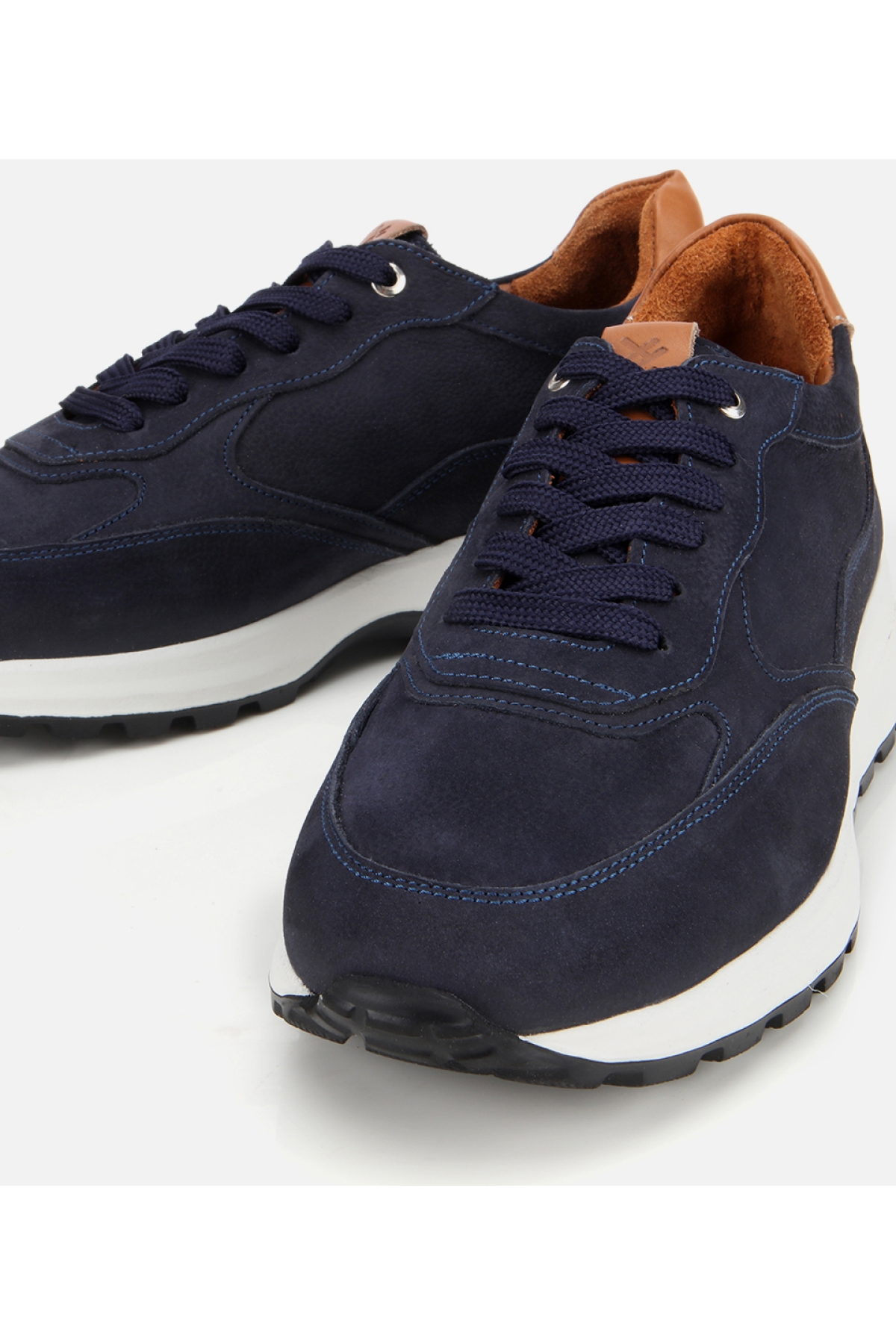 Erkek Deri Lacivert Spor Ayakkabı - Görsel 4
