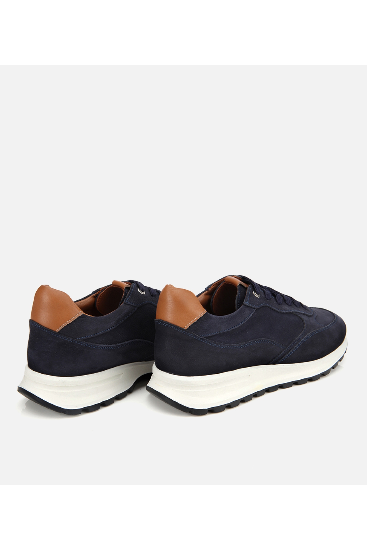 Erkek Deri Lacivert Spor Ayakkabı - Görsel 5