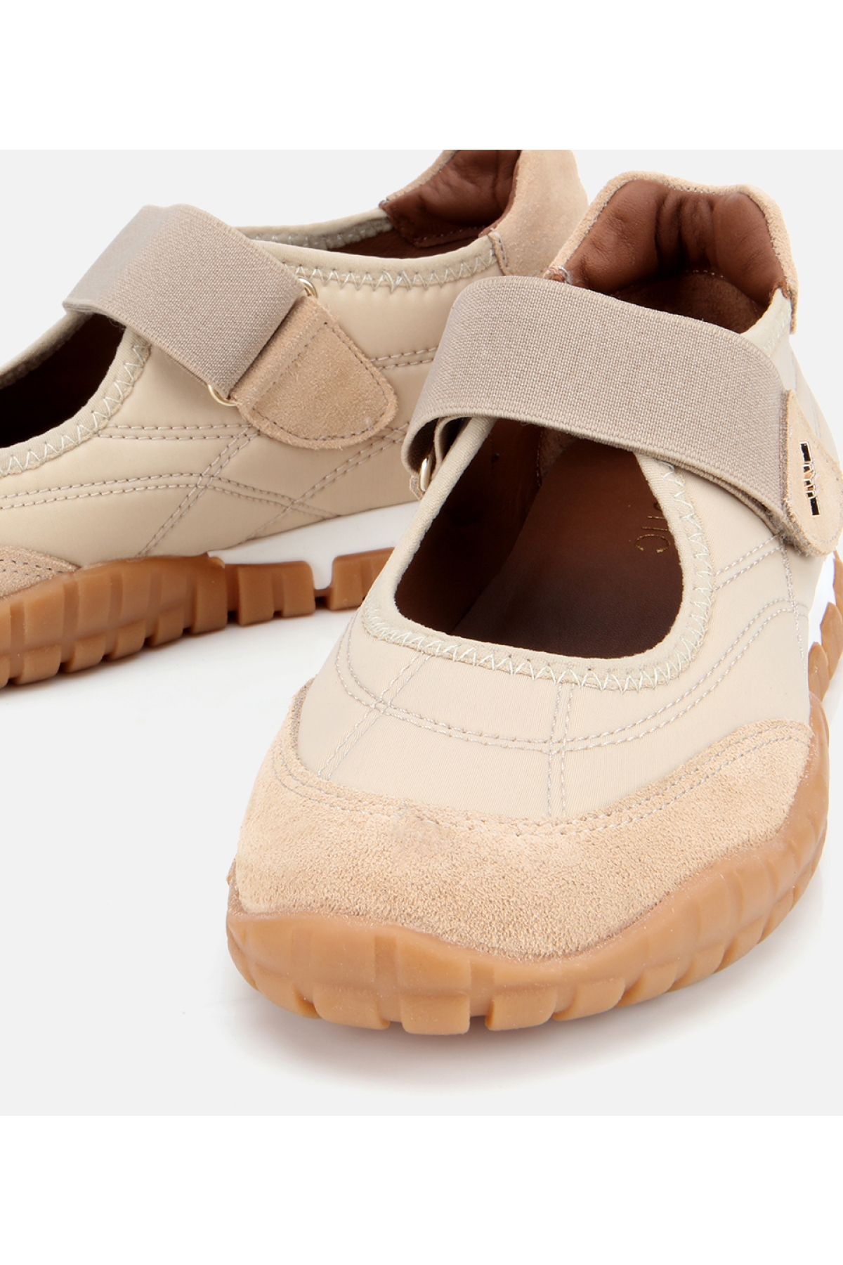 Kadın Süet Deri Bej Rahat Tabanlı Comfort Ayakkabı - Görsel 4