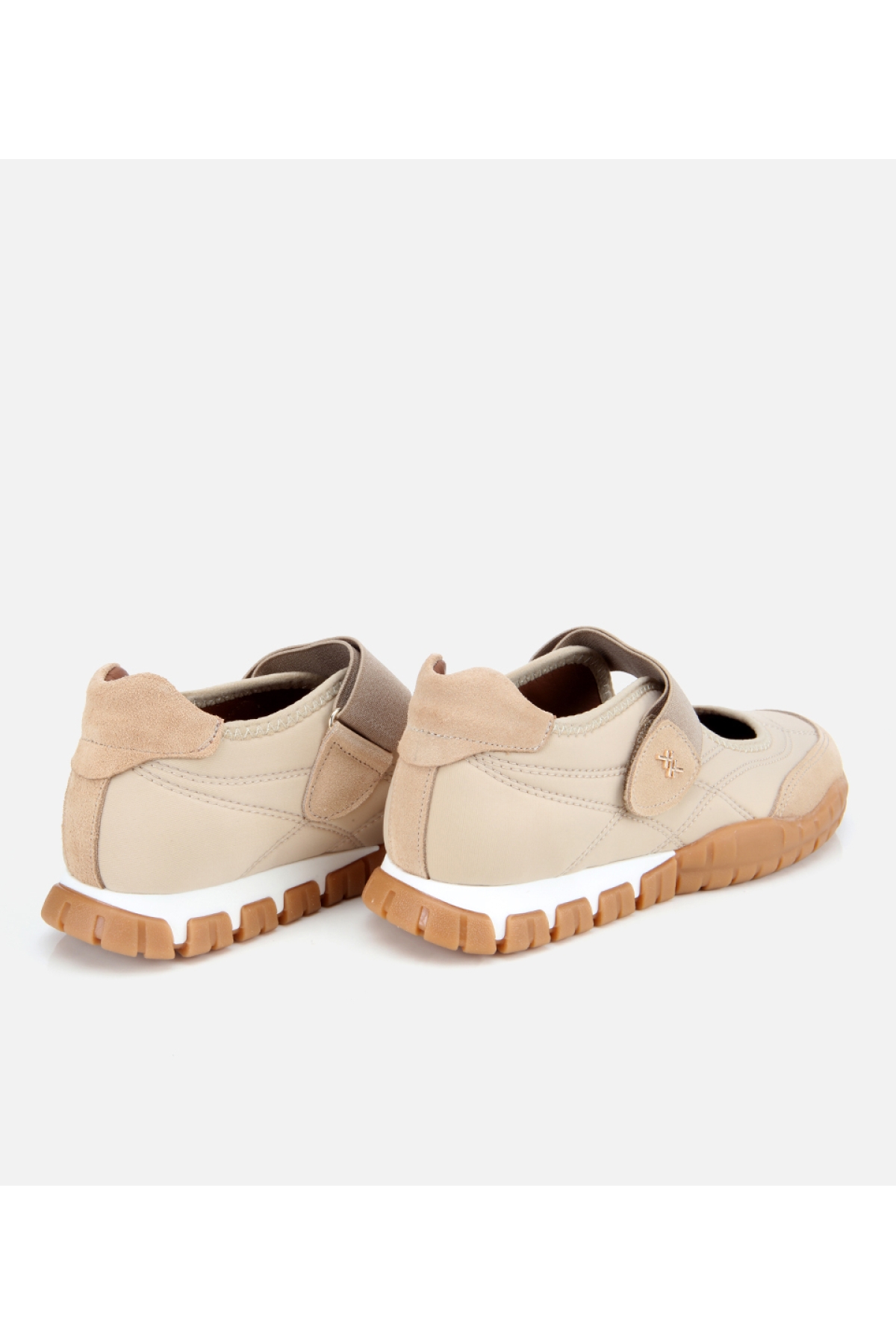 Kadın Süet Deri Bej Rahat Tabanlı Comfort Ayakkabı - Görsel 5