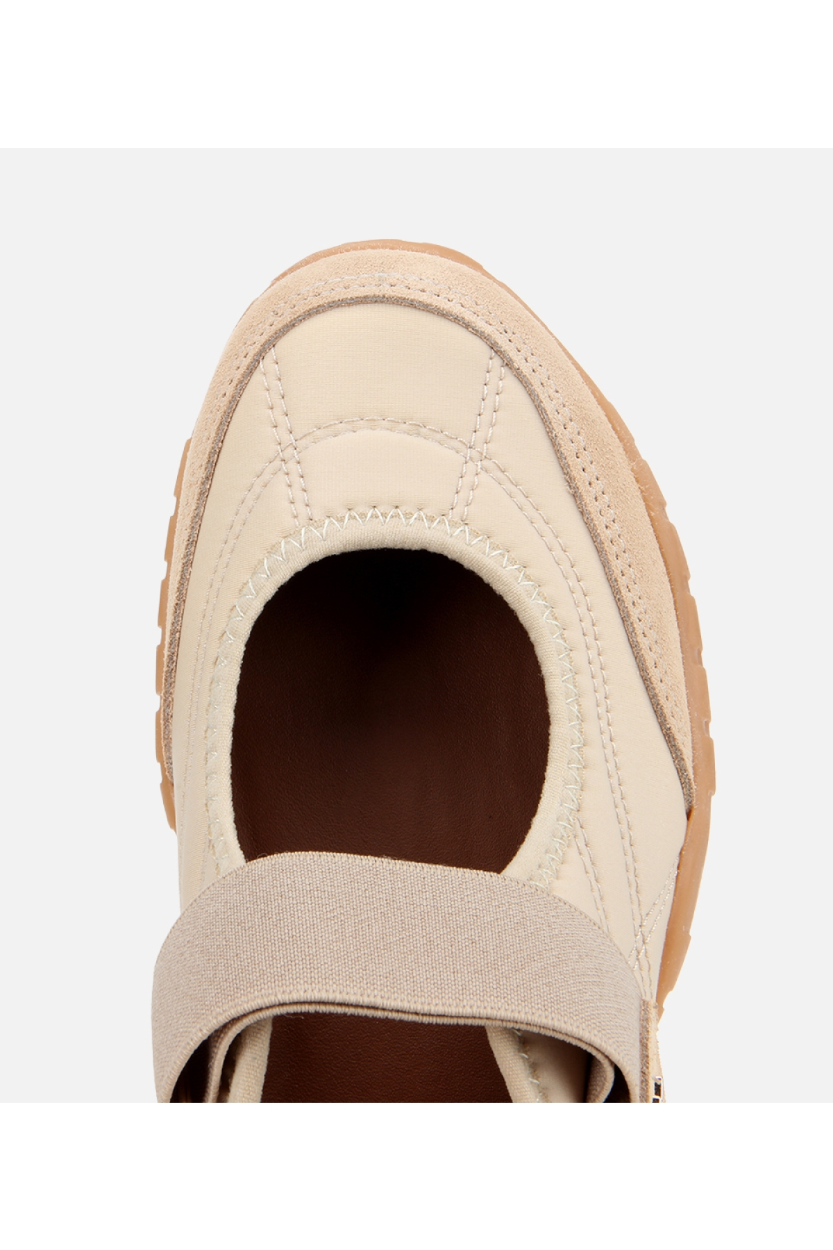 Kadın Süet Deri Bej Rahat Tabanlı Comfort Ayakkabı - Görsel 6