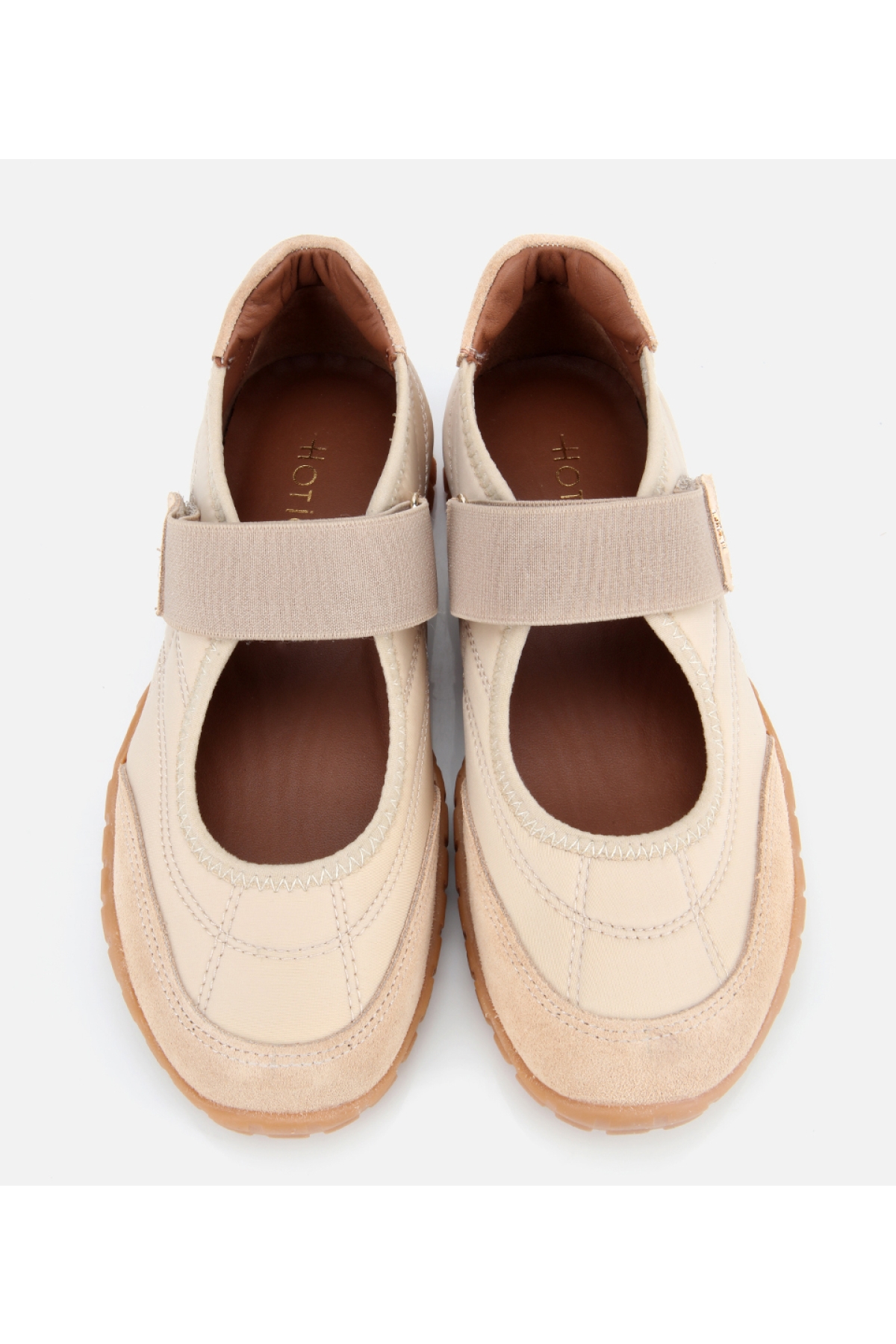 Kadın Süet Deri Bej Rahat Tabanlı Comfort Ayakkabı - Görsel 7