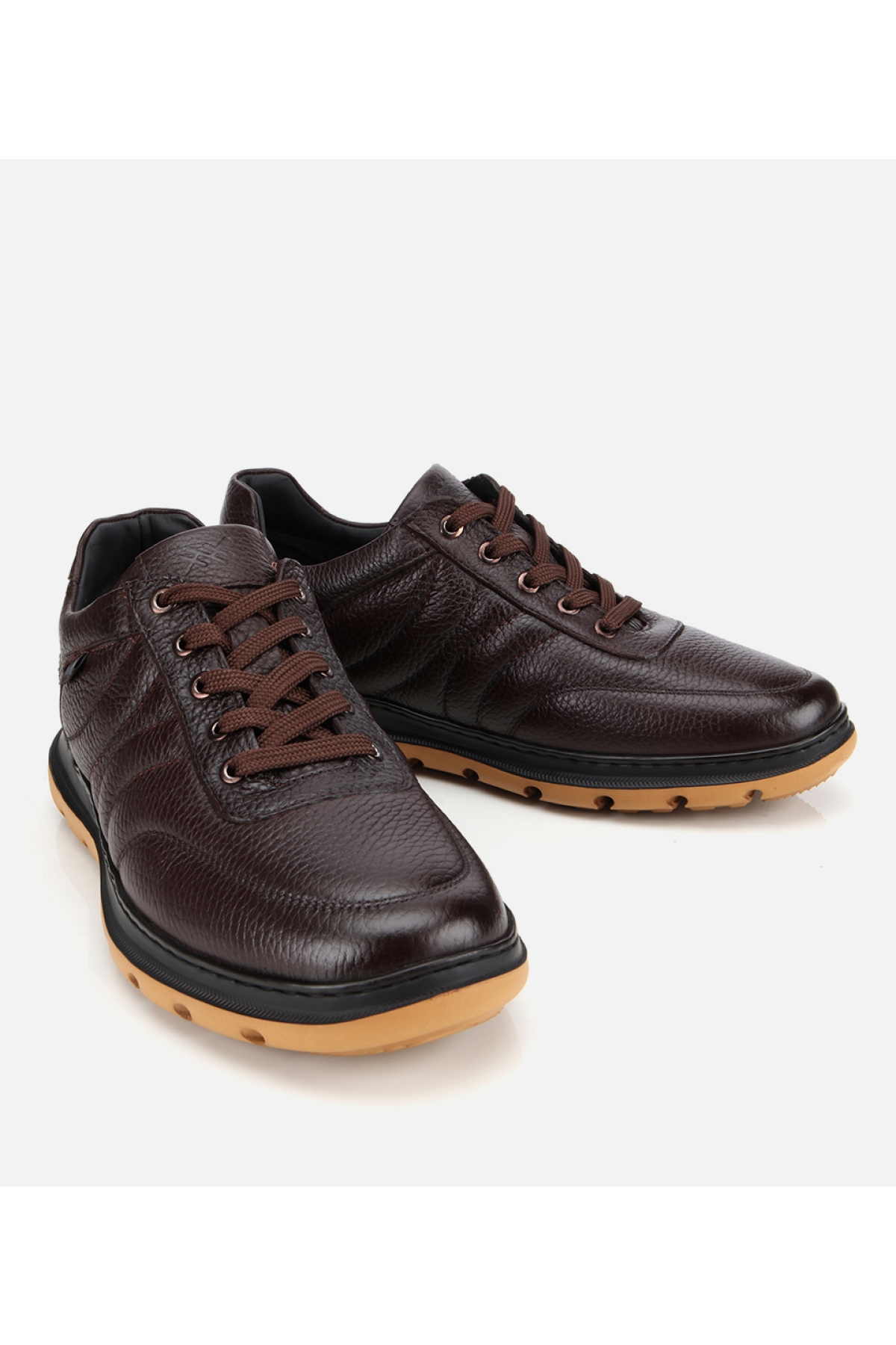 Erkek Deri Kahverengi Rahat Günlük Ayakkabı - Görsel 3