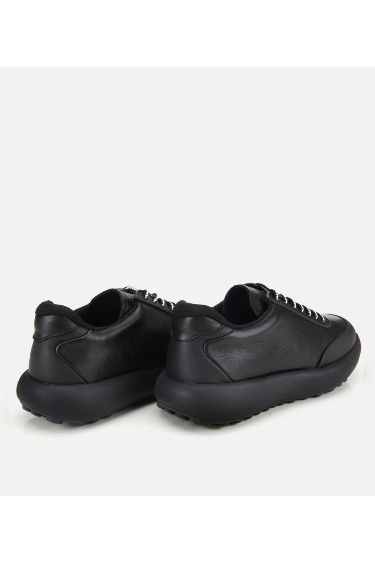 Erkek Deri Siyah Yumuşak Dokulu Spor Ayakkabı - Görsel 5