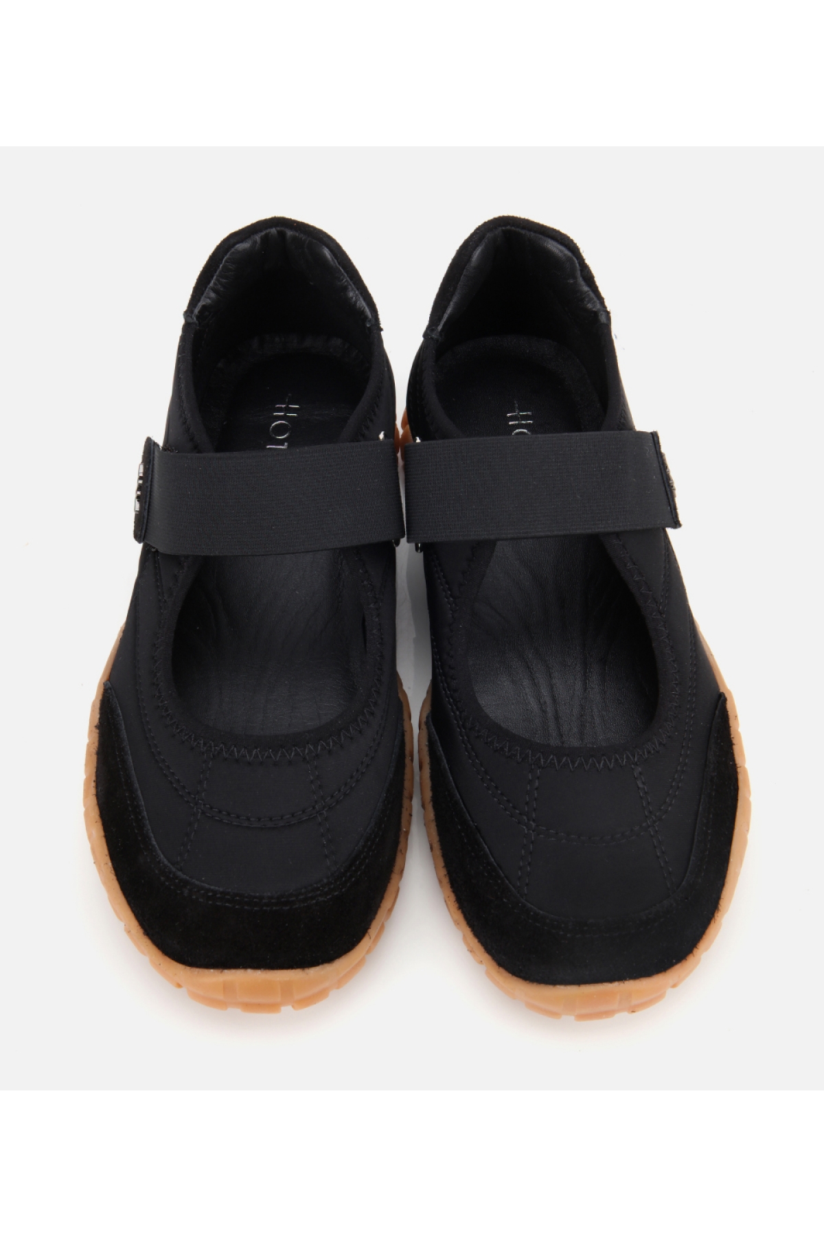 Kadın Süet Deri Siyah Rahat Tabanlı Comfort Ayakkabı - Görsel 7