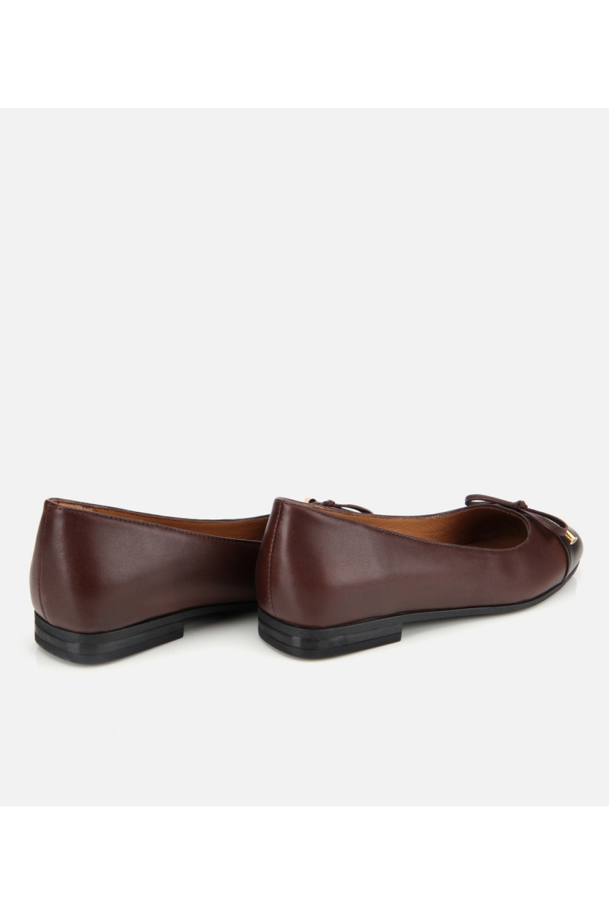 Kadın Deri Kahverengi Fiyonk Detaylı Babet - Görsel 5