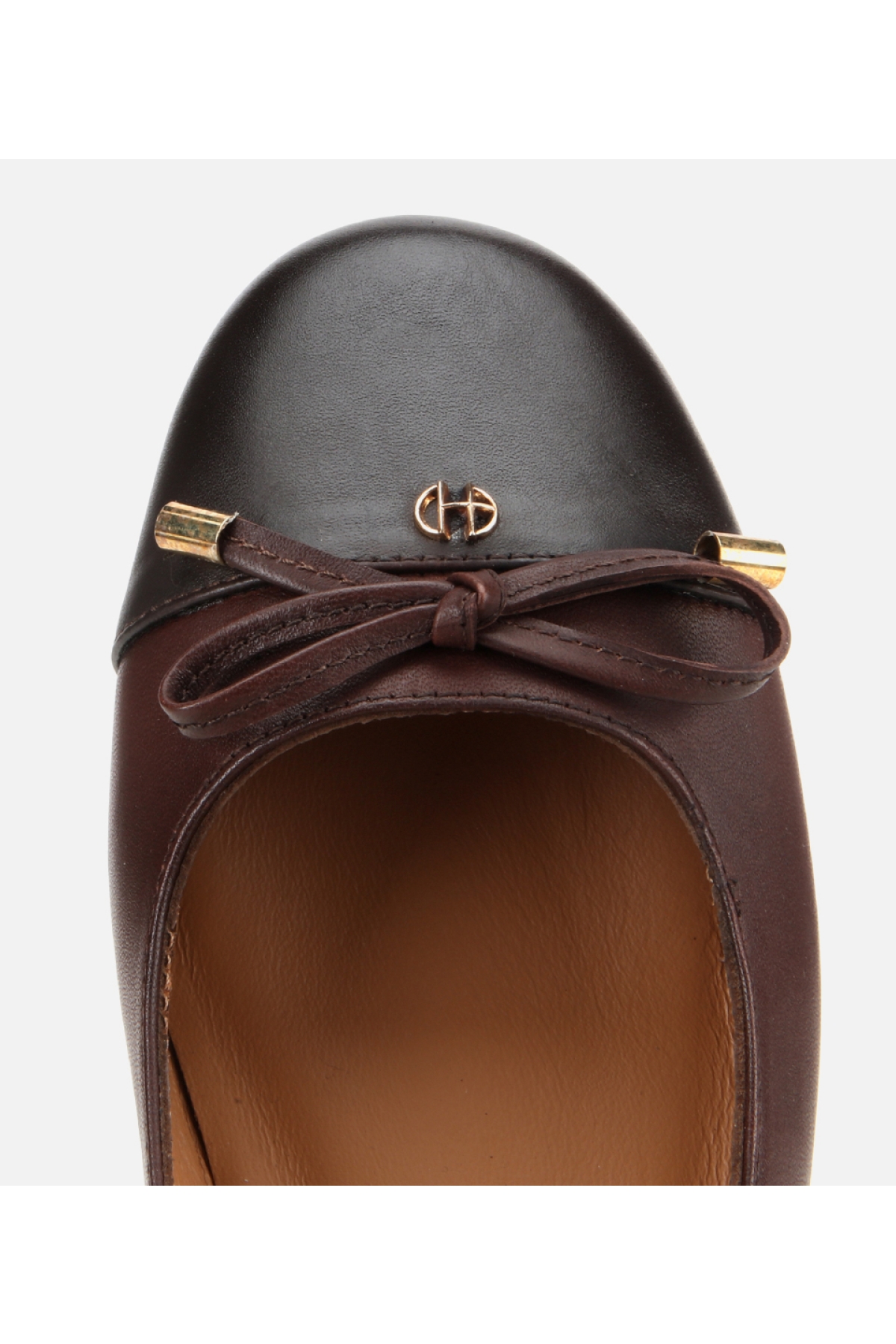 Kadın Deri Kahverengi Fiyonk Detaylı Babet - Görsel 6