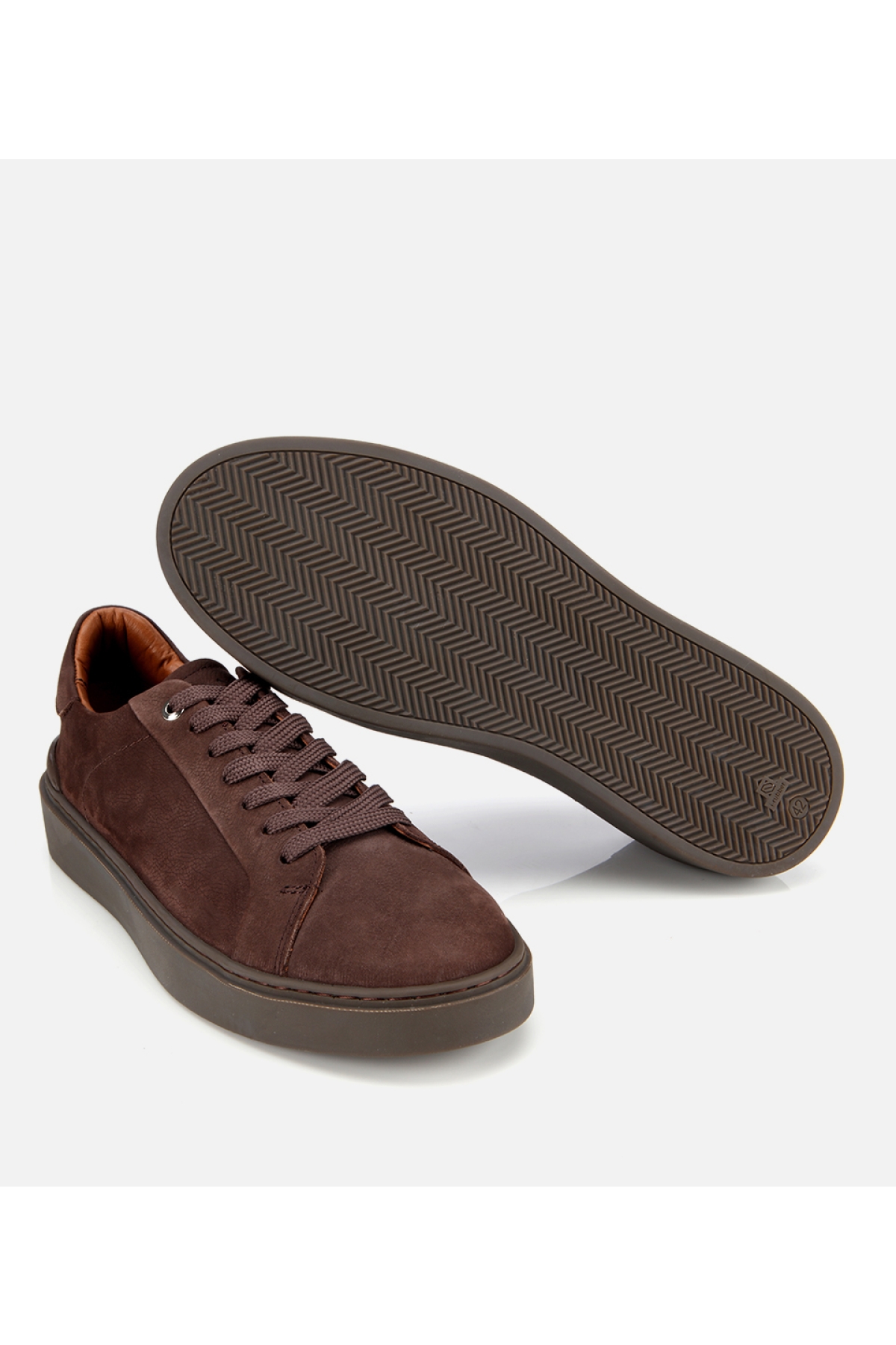 Erkek Nubuk Deri Kahverengi Günlük Ayakkabı - Görsel 7