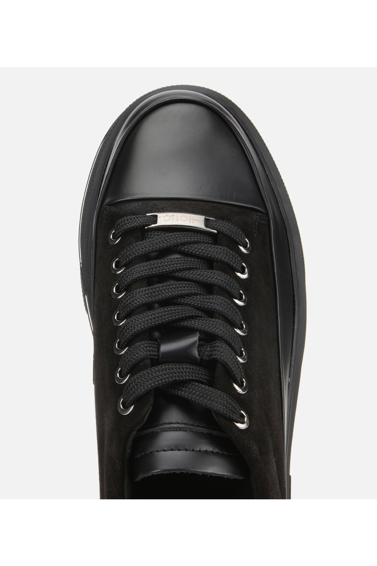 Erkek Süet Deri Siyah Yüksek Topuklu Spor Ayakkabı - Görsel 6