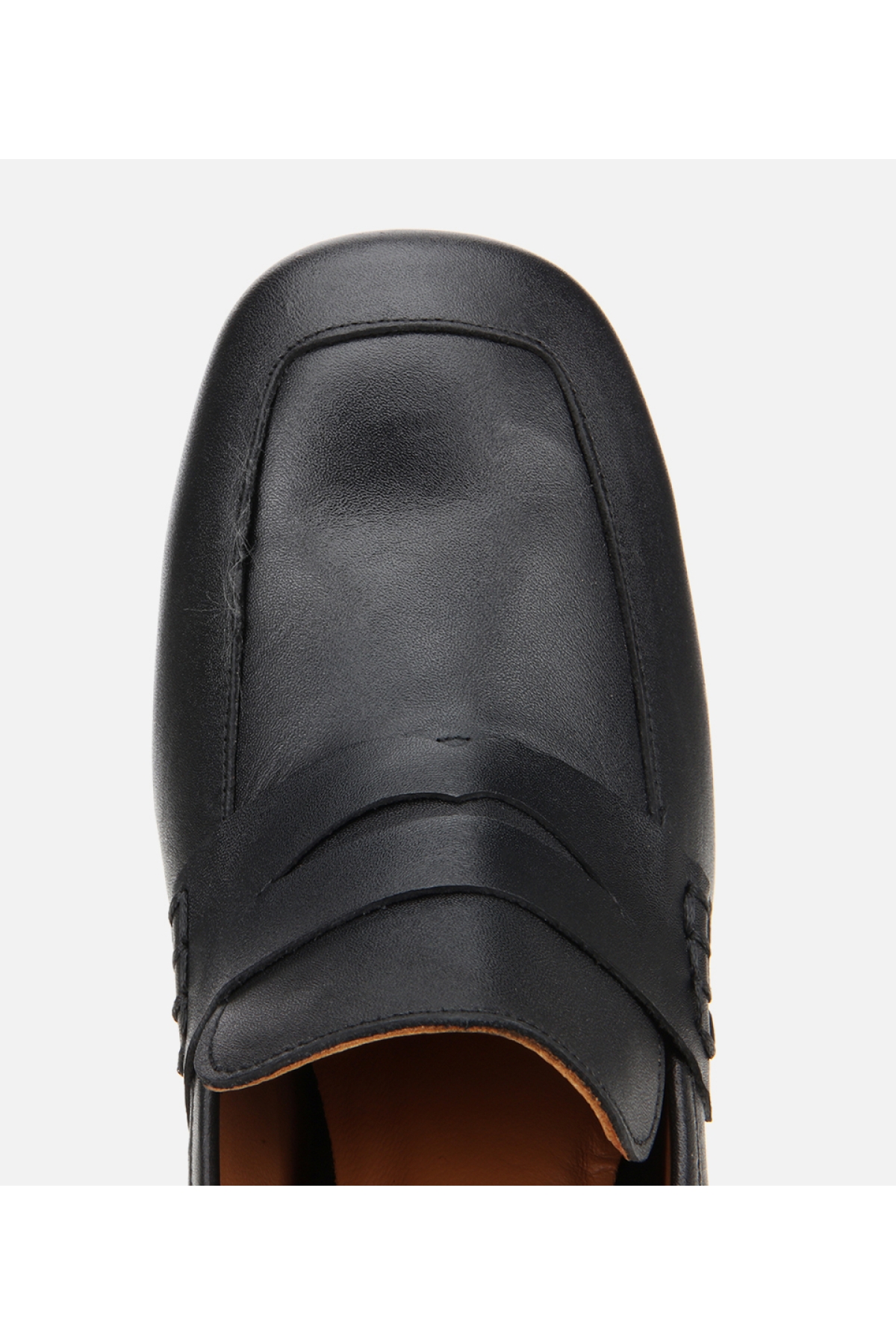 Kadın Deri Siyah Topuklu Loafer - Görsel 6