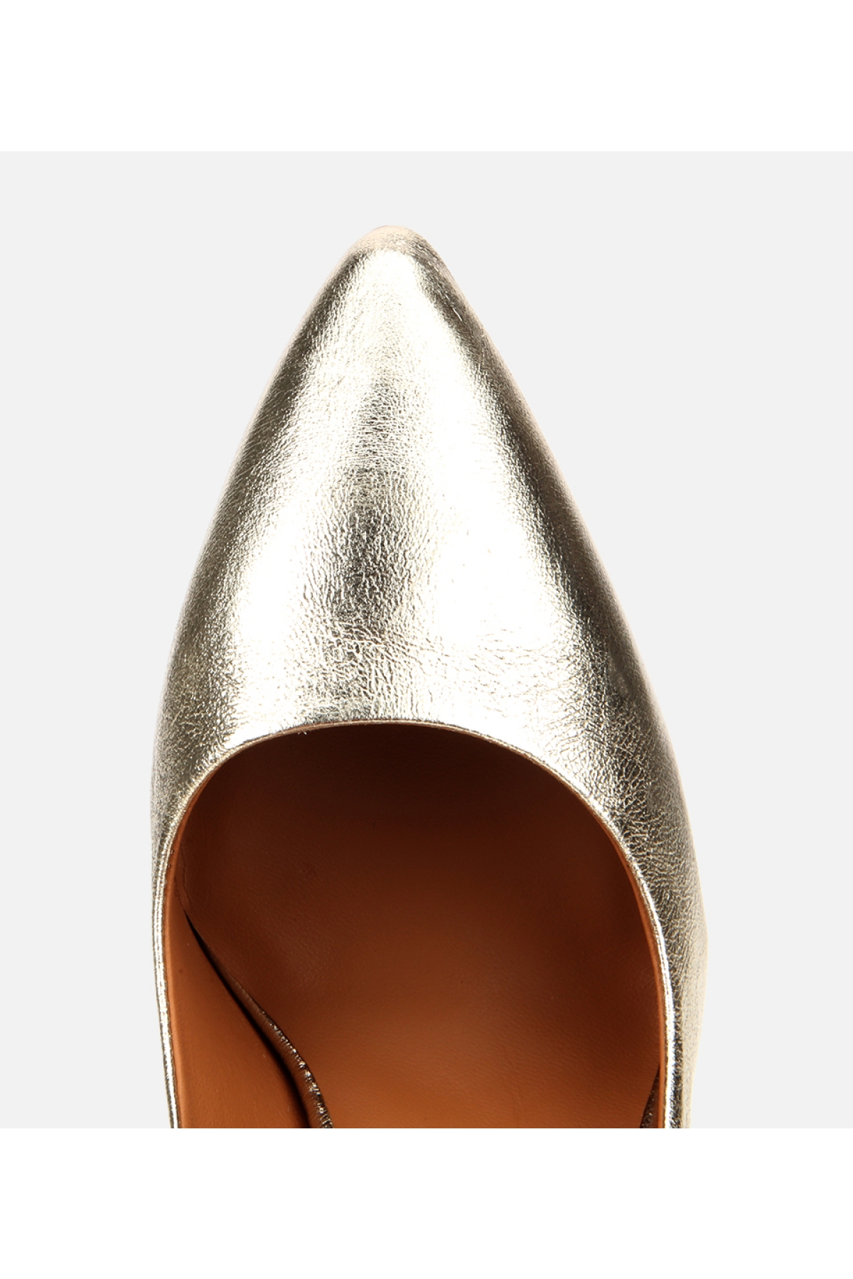 Kadın Deri Gold Yüksek Topuklu Stiletto - Görsel 6