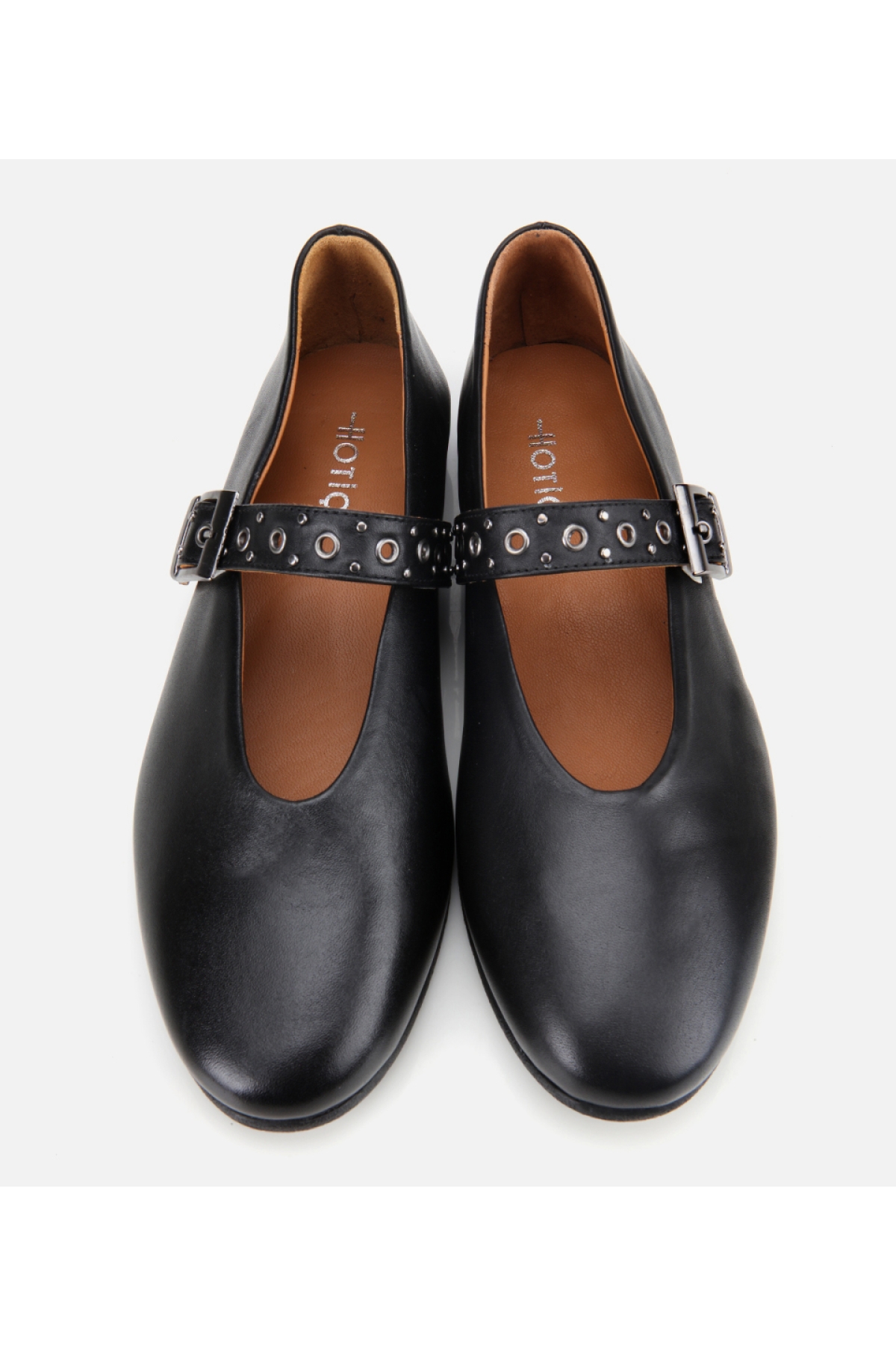 Kadın Deri Siyah Mary Jane Kemerli Babet - Görsel 7