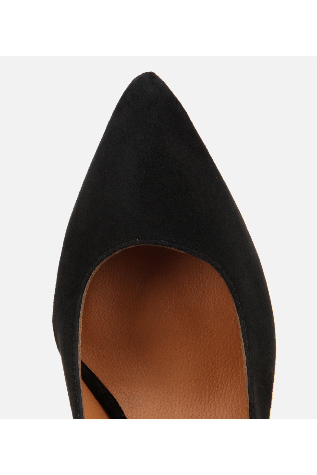 Kadın Süet Deri Siyah Esnek Tabanlı İnce Topuklu Stiletto - Görsel 6