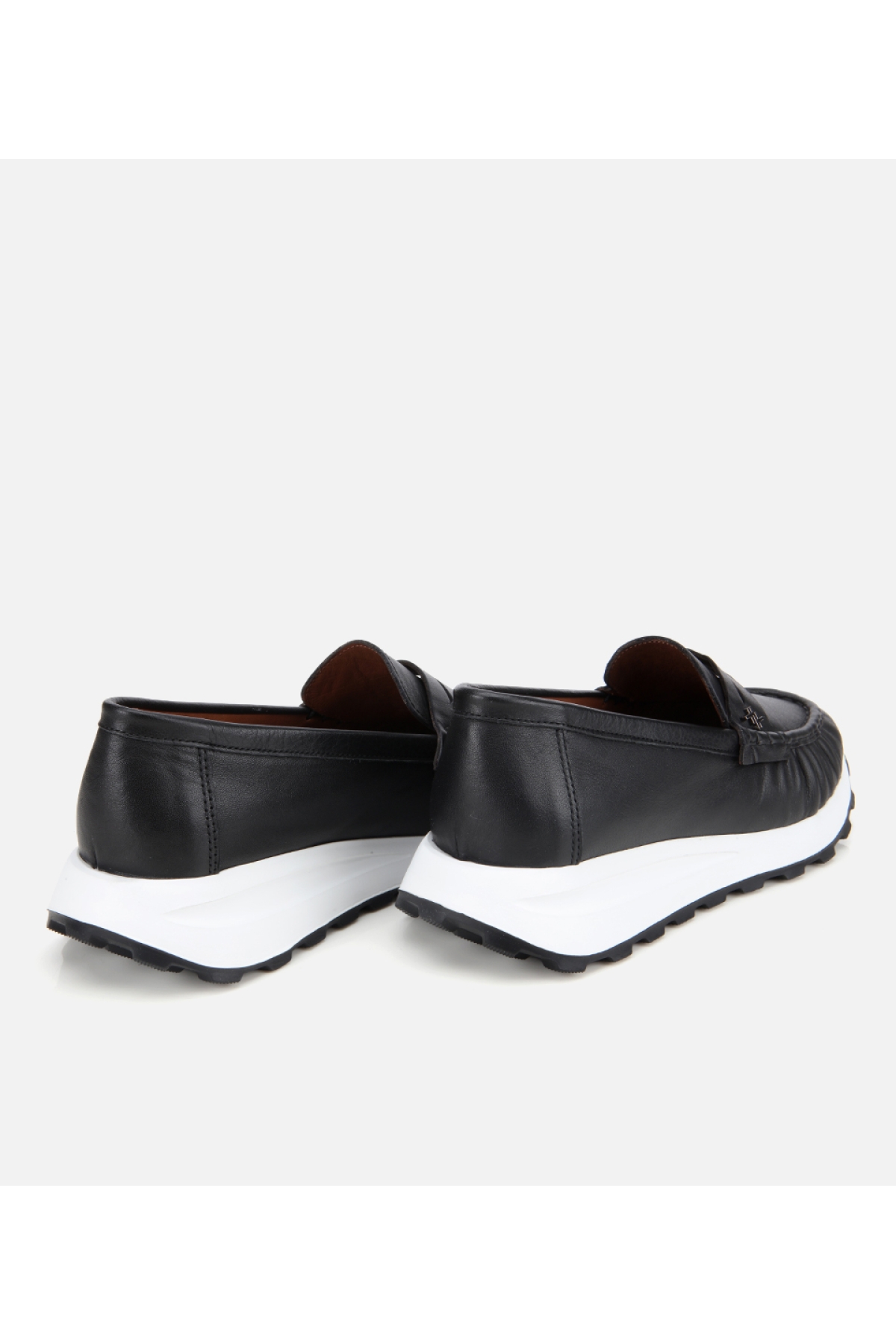 Kadın Deri Siyah Yumuşak Dokulu Günlük Loafer - Görsel 5