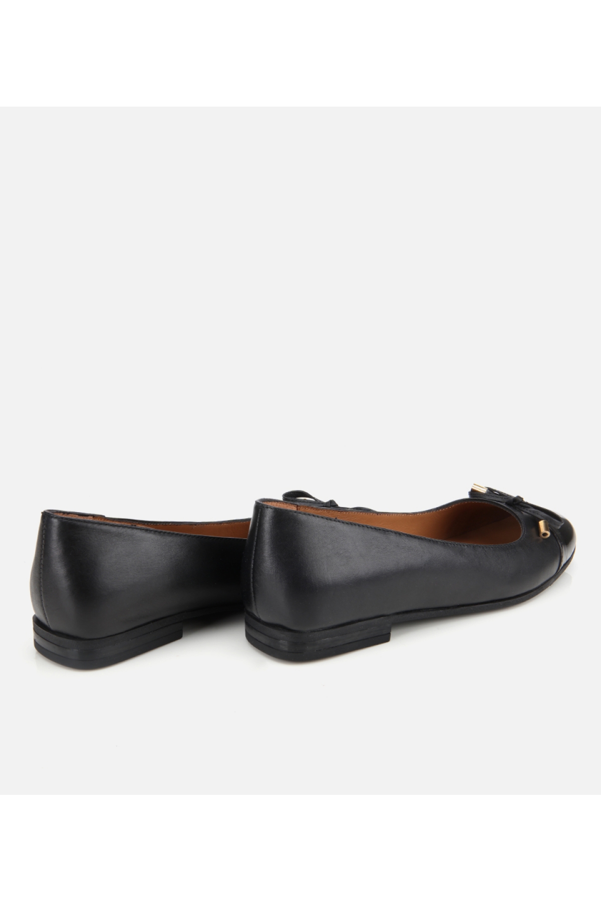 Kadın Rugan Deri Siyah Fiyonk Detaylı Babet - Görsel 5