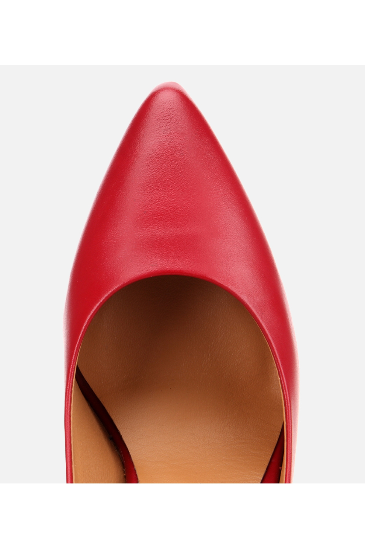 Kadın Deri Kırmızı Yüksek Topuklu Stiletto - Görsel 6