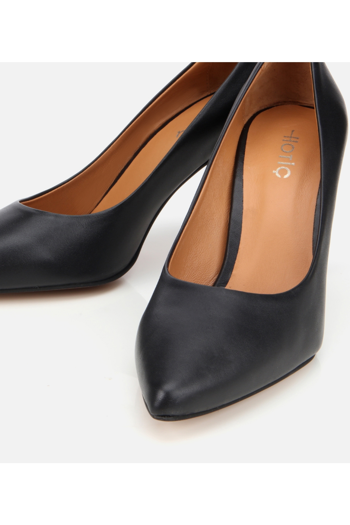 Kadın Deri Siyah Yüksek Topuklu Stiletto - Görsel 4