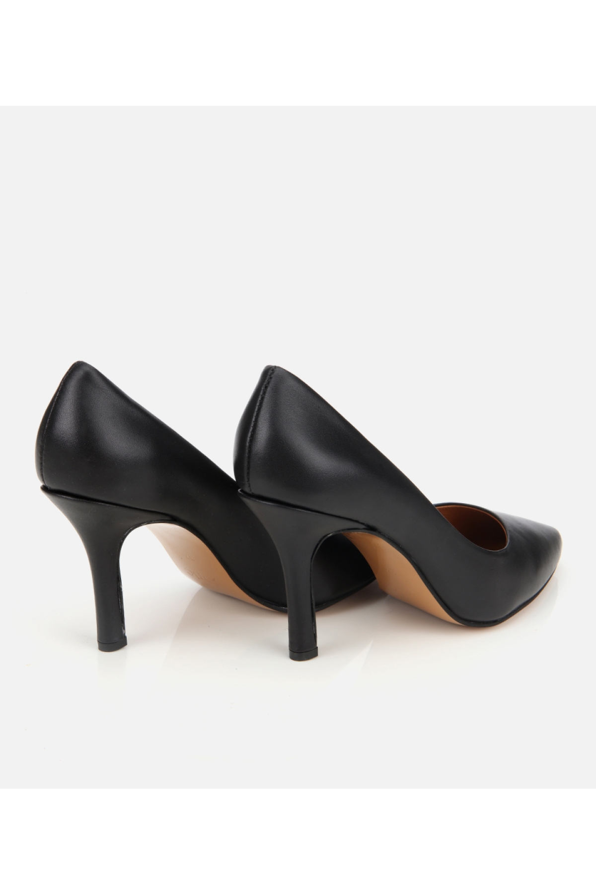 Kadın Deri Siyah Yüksek Topuklu Stiletto - Görsel 5
