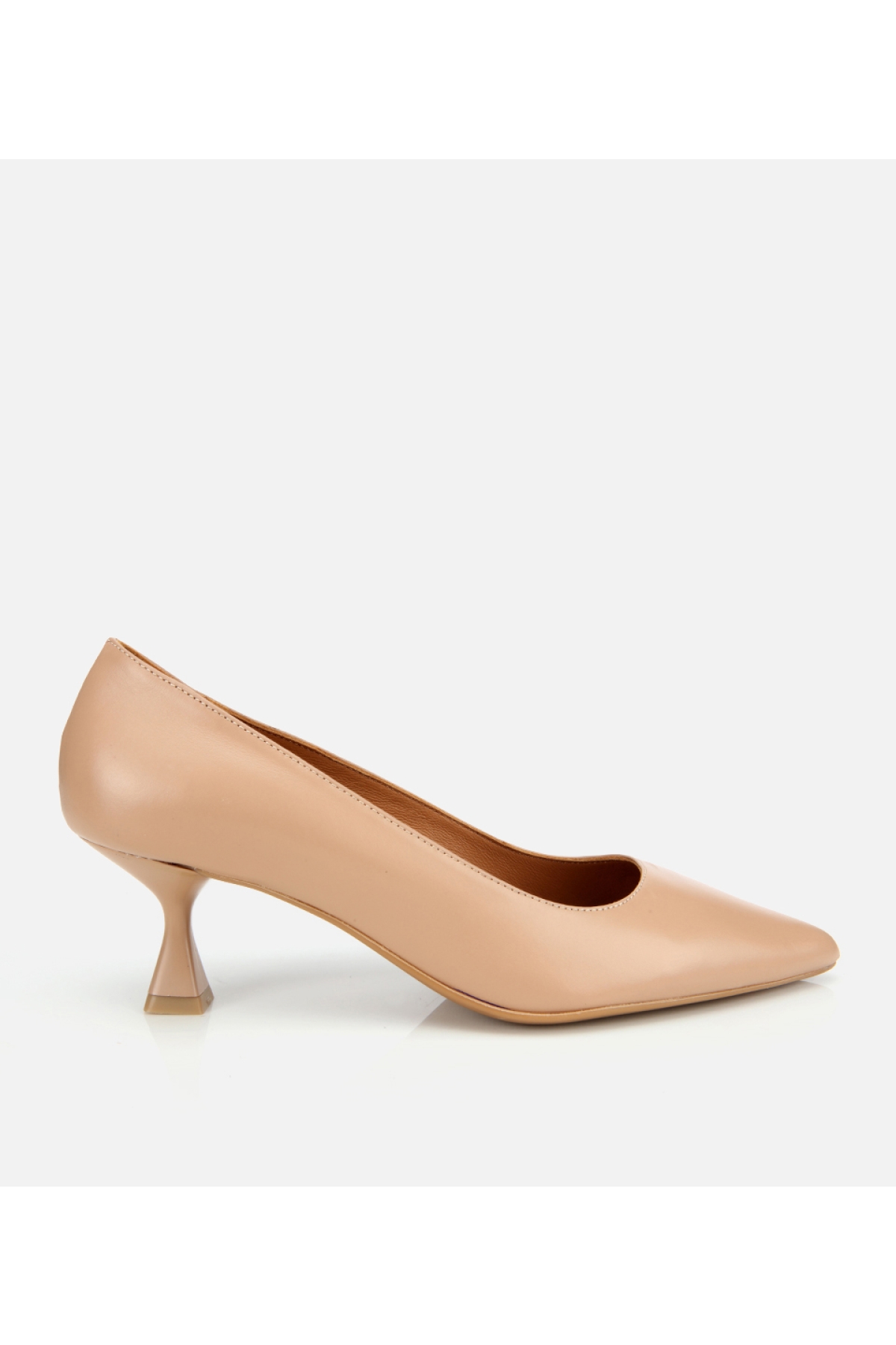 Kadın Deri Bej Esnek Tabanlı Stiletto - Görsel 2