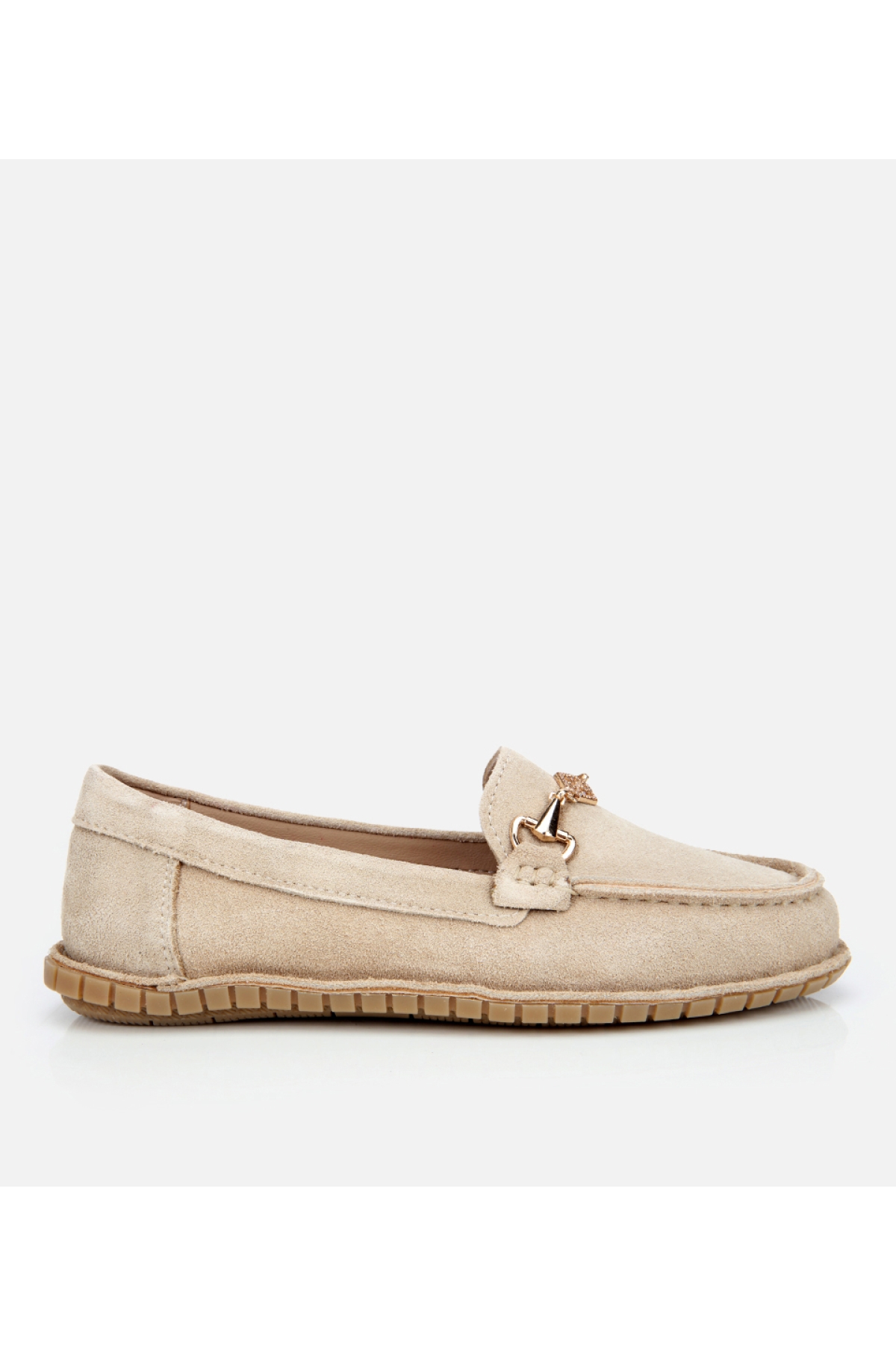 Hotiç Taba Hotiç Süet Deri Kadın Esnek Tabanlı Tokalı Günlük Loafer