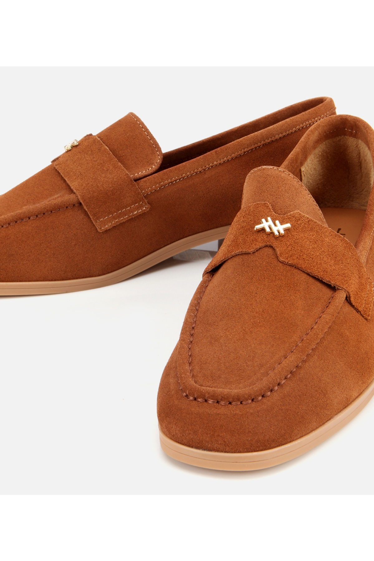 Kadın Süet Deri Taba Yumuşak Dokulu Klasik Loafer - Görsel 4