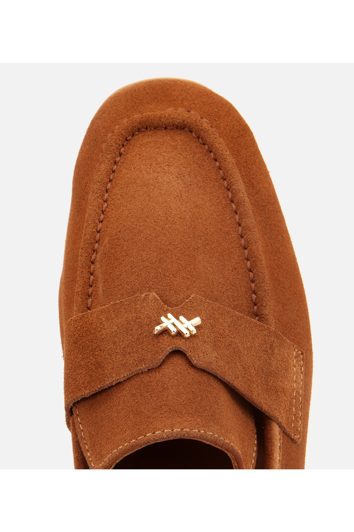 Kadın Süet Deri Taba Yumuşak Dokulu Klasik Loafer - Görsel 6